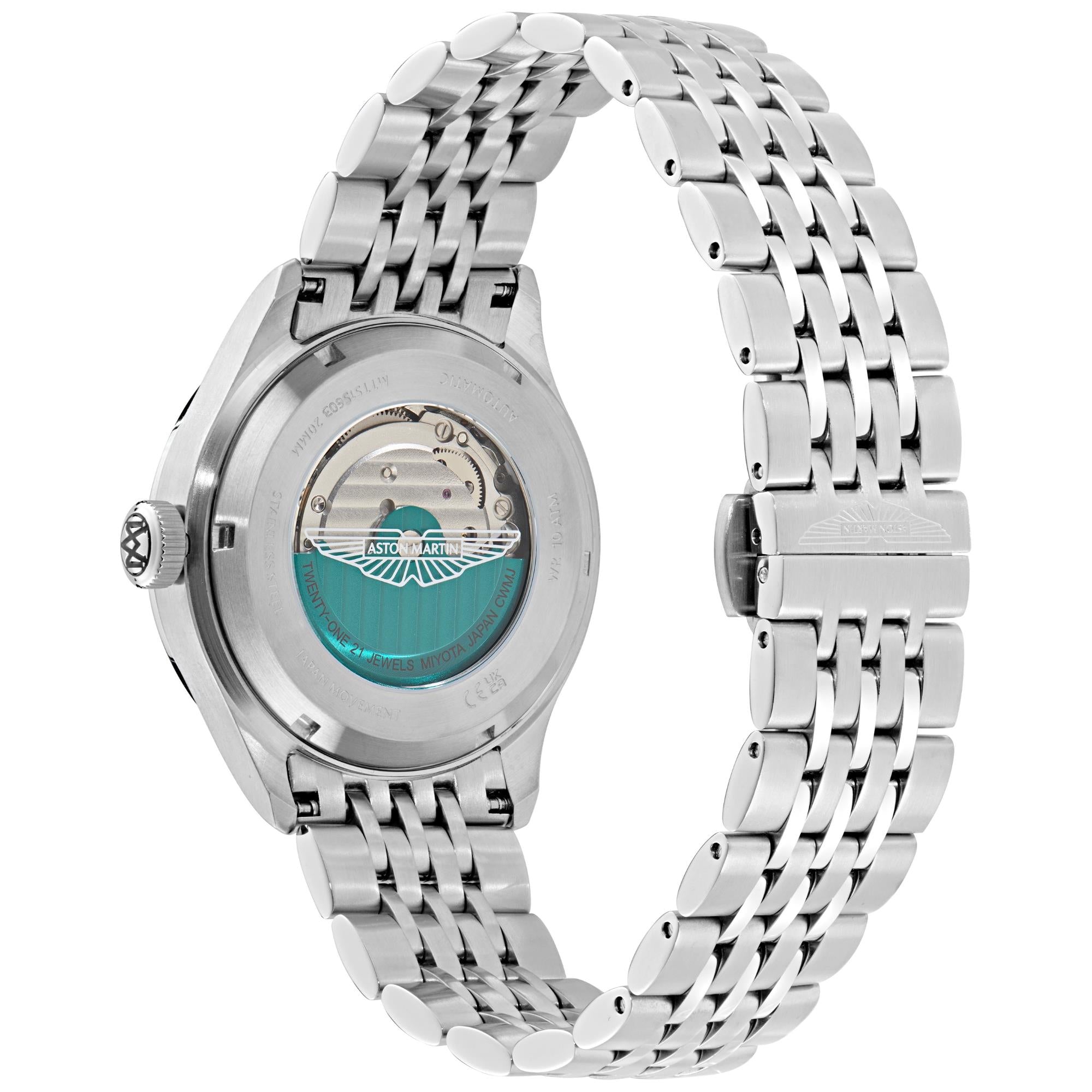 Aston Martin Timeless TS1 39mm RSST Case Blue Dial RSST Bracelet Mens Automatic Watch MTTS1S603