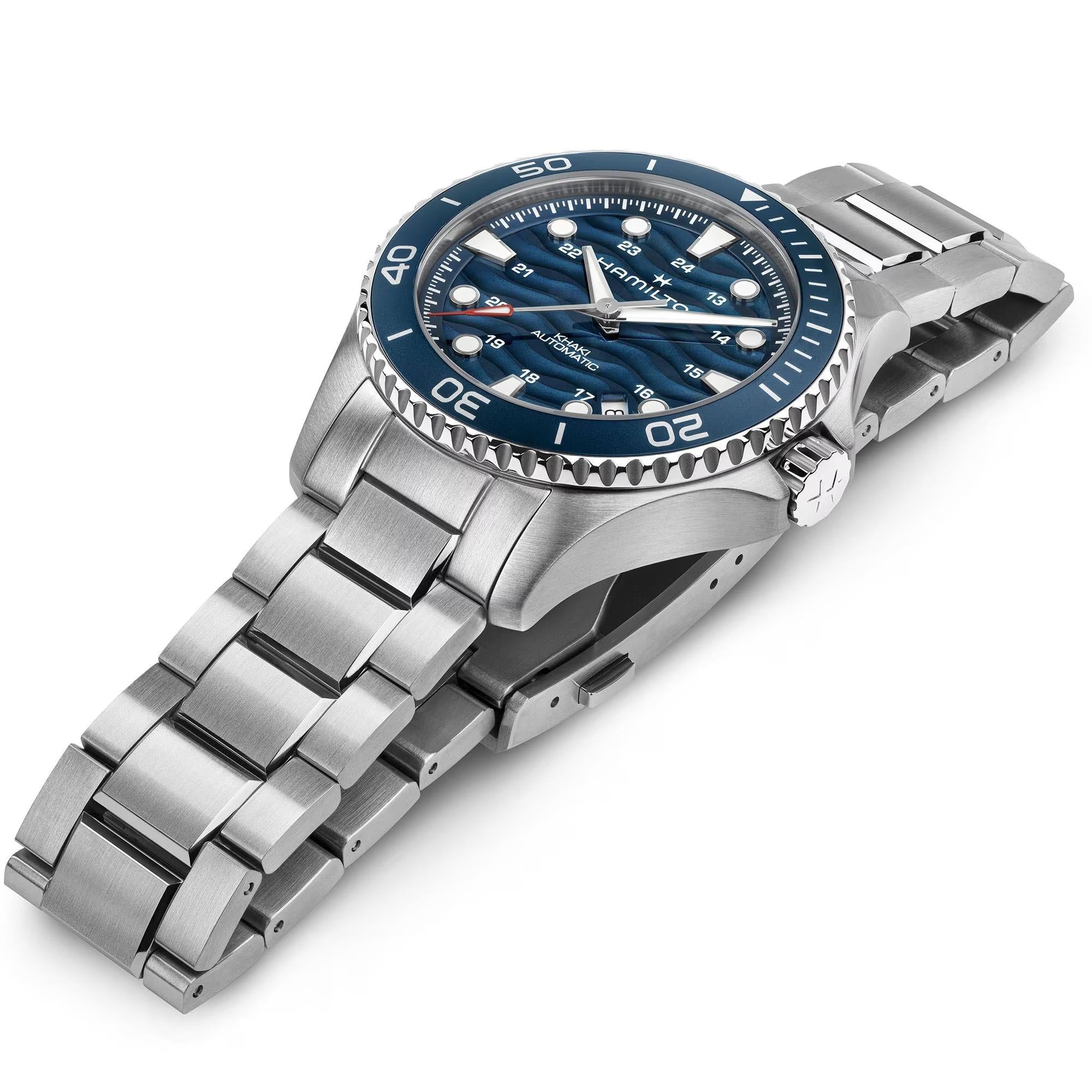 Hamilton Khaki Navy Scuba 40mm Blue Dial Steel Mens Automatic Watch H82425140