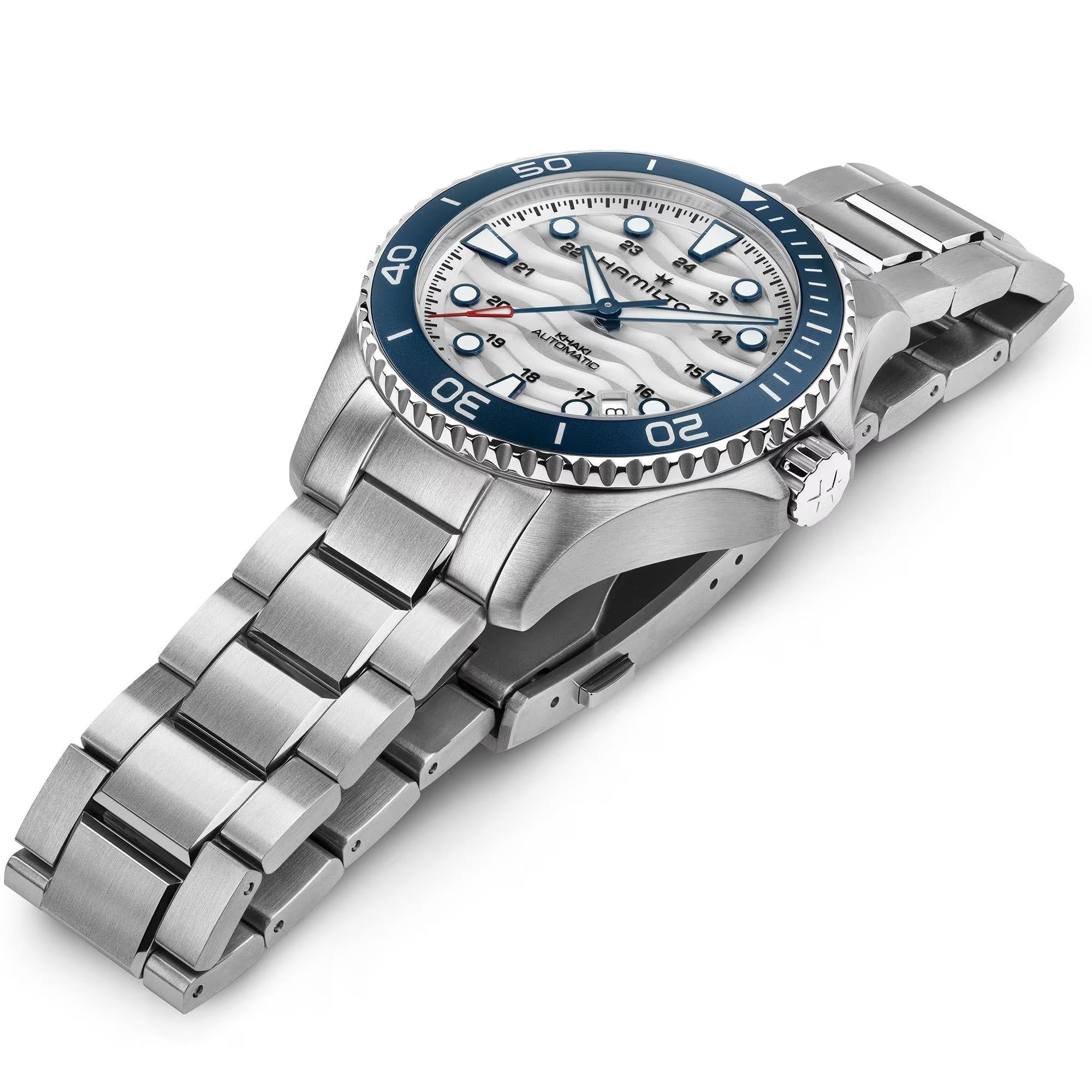 Hamilton Khaki Navy Scuba 40mm White Dial Steel Mens Automatic Watch H82425110