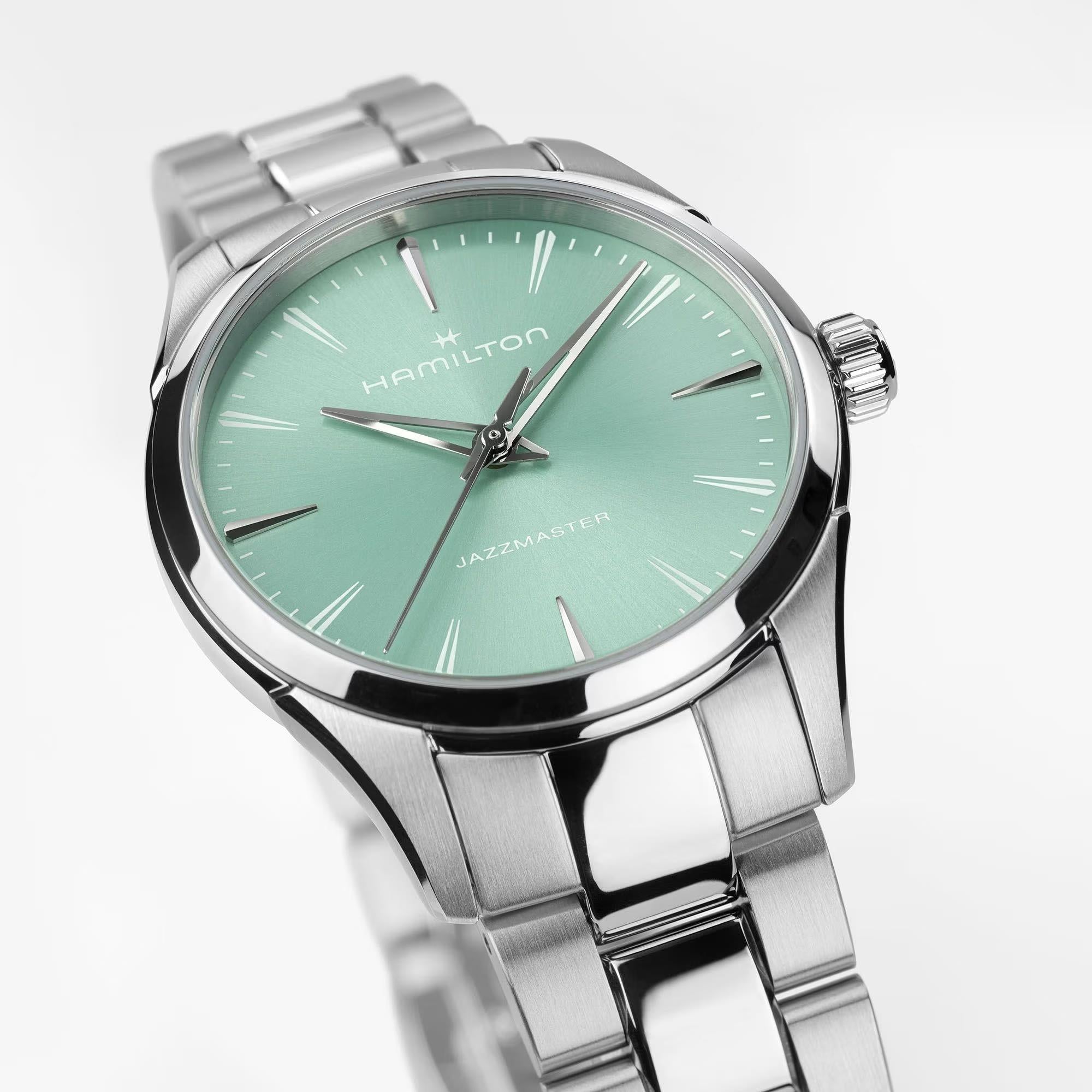 Hamilton Jazzmaster 32mm Blue Dial Steel Ladies Quartz Watch H32301161