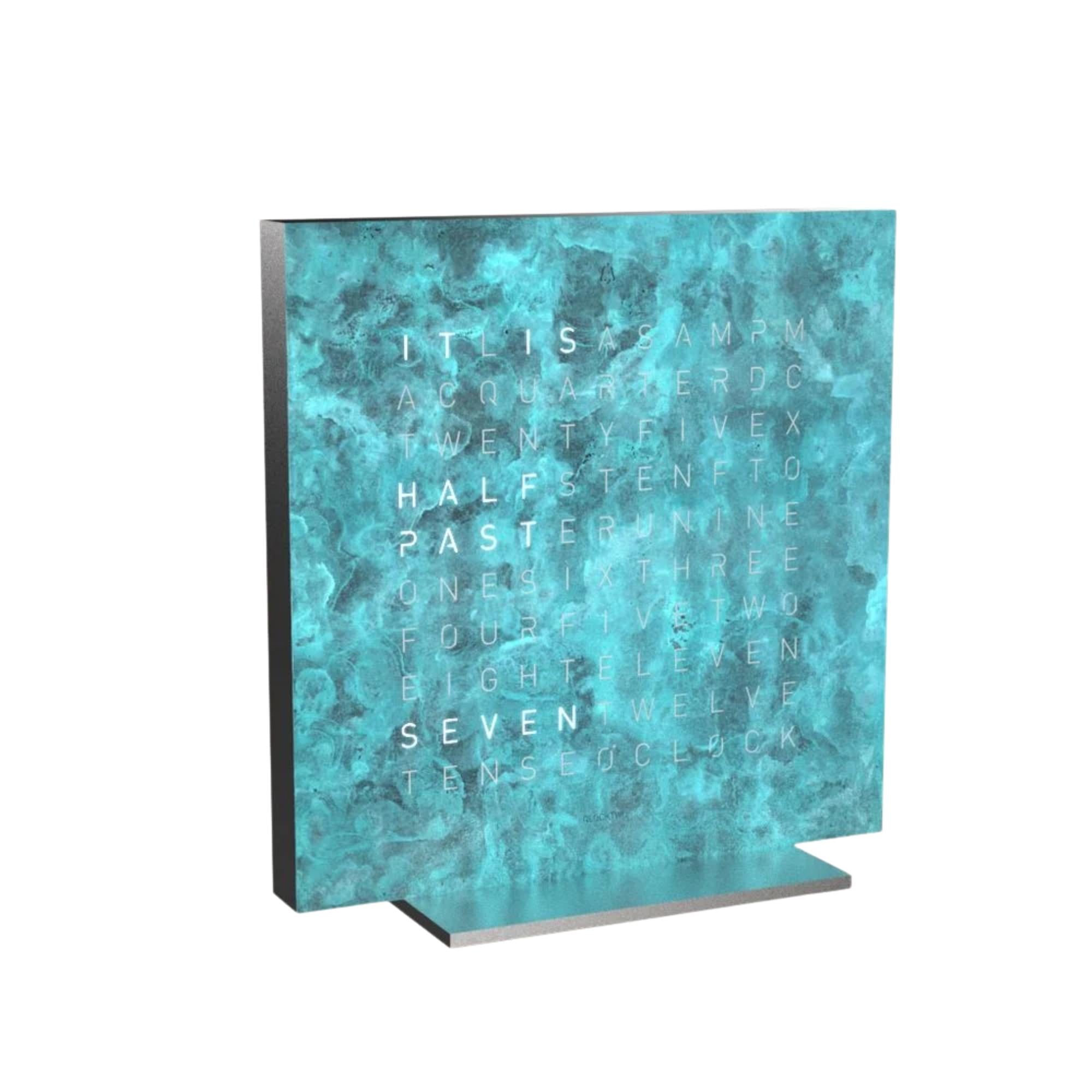 QLOCKTWO Earth 13.5 Creators Edition Vintage Copper English Table Clock T4SENVICO-UK
