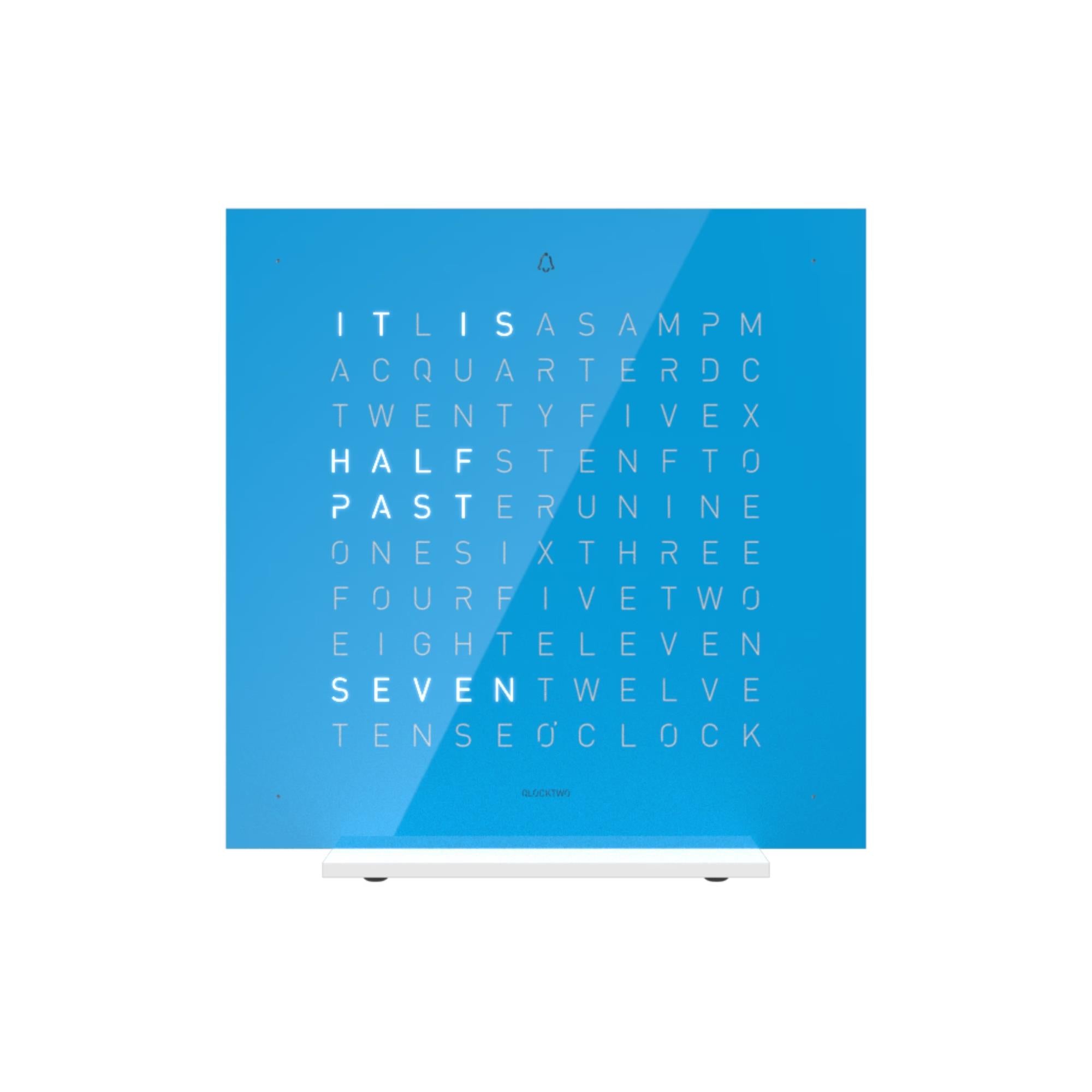 QLOCKTWO Earth 13.5 Pure Edition Blue Candy English Table Clock T4PENBC-UK