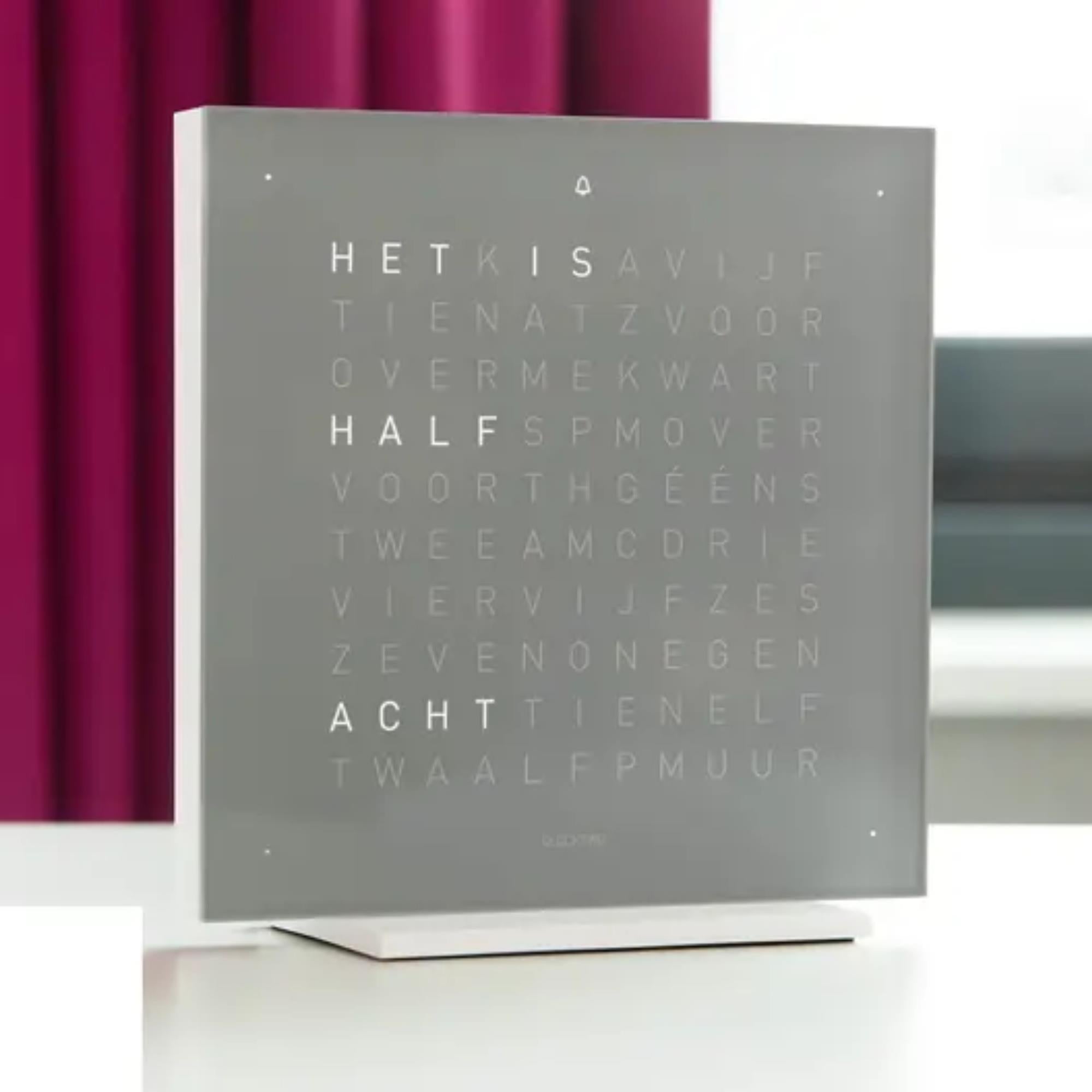 QLOCKTWO Earth 13.5 Pure Edition Early Gret Tea English Table Clock T4PENEG-UK