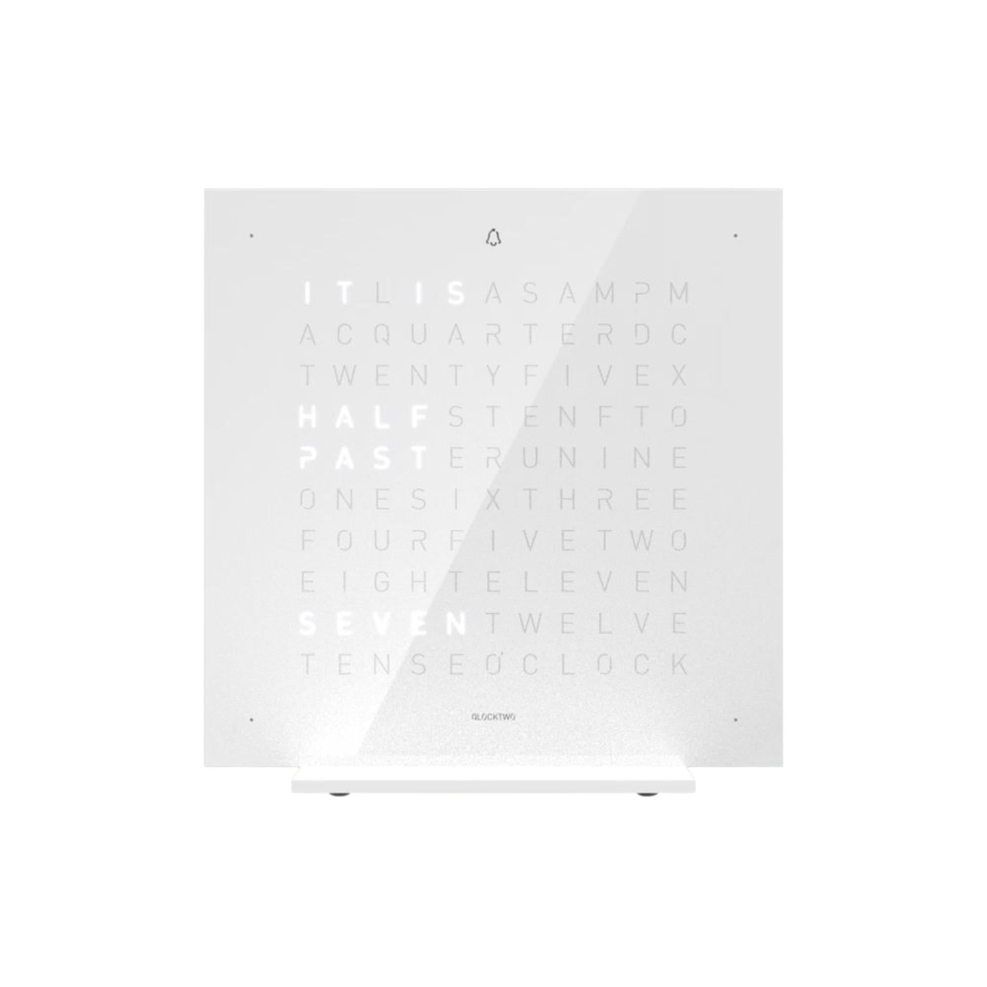 QLOCKTWO Earth 13.5 Pure Edition Vanilla Sugar English Table Clock T4PENVS-UK