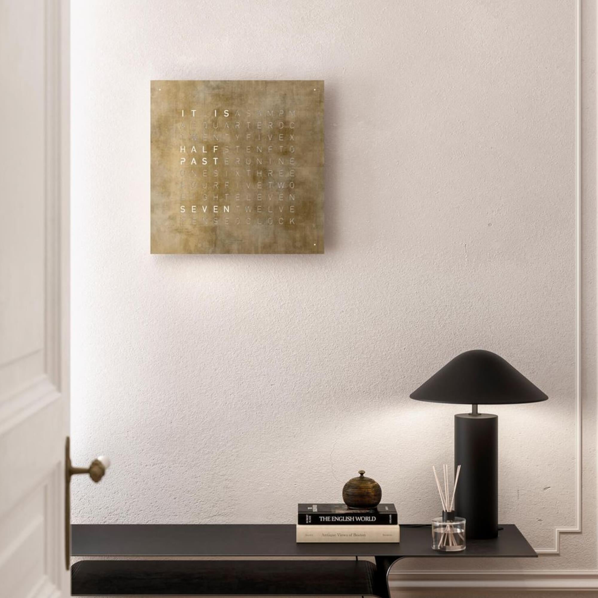 QLOCKTWO Earth 45 Creators Edition Silver & Gold English Wall Clock QT4ENSG-UK