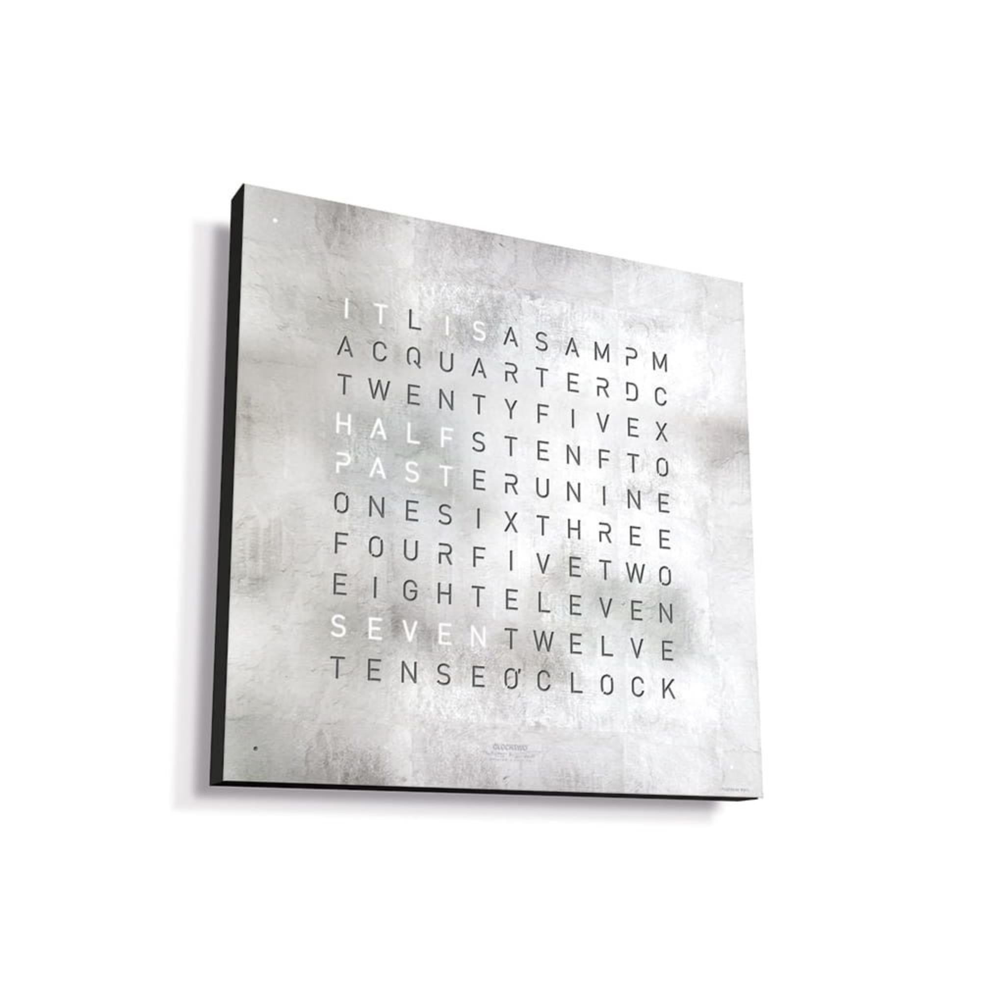 QLOCKTWO Earth 45 Creators Edition Platinum English Wall Clock QT4ENPL-UK