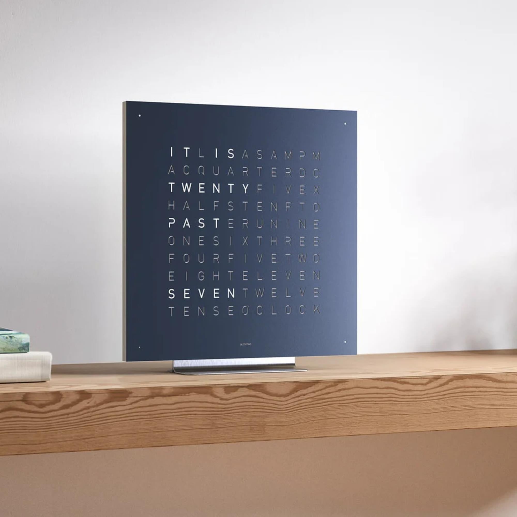 QLOCKTWO Earth 45 Universe Edition Midnight English Wall Table Clock QT4ENMNPC-UK