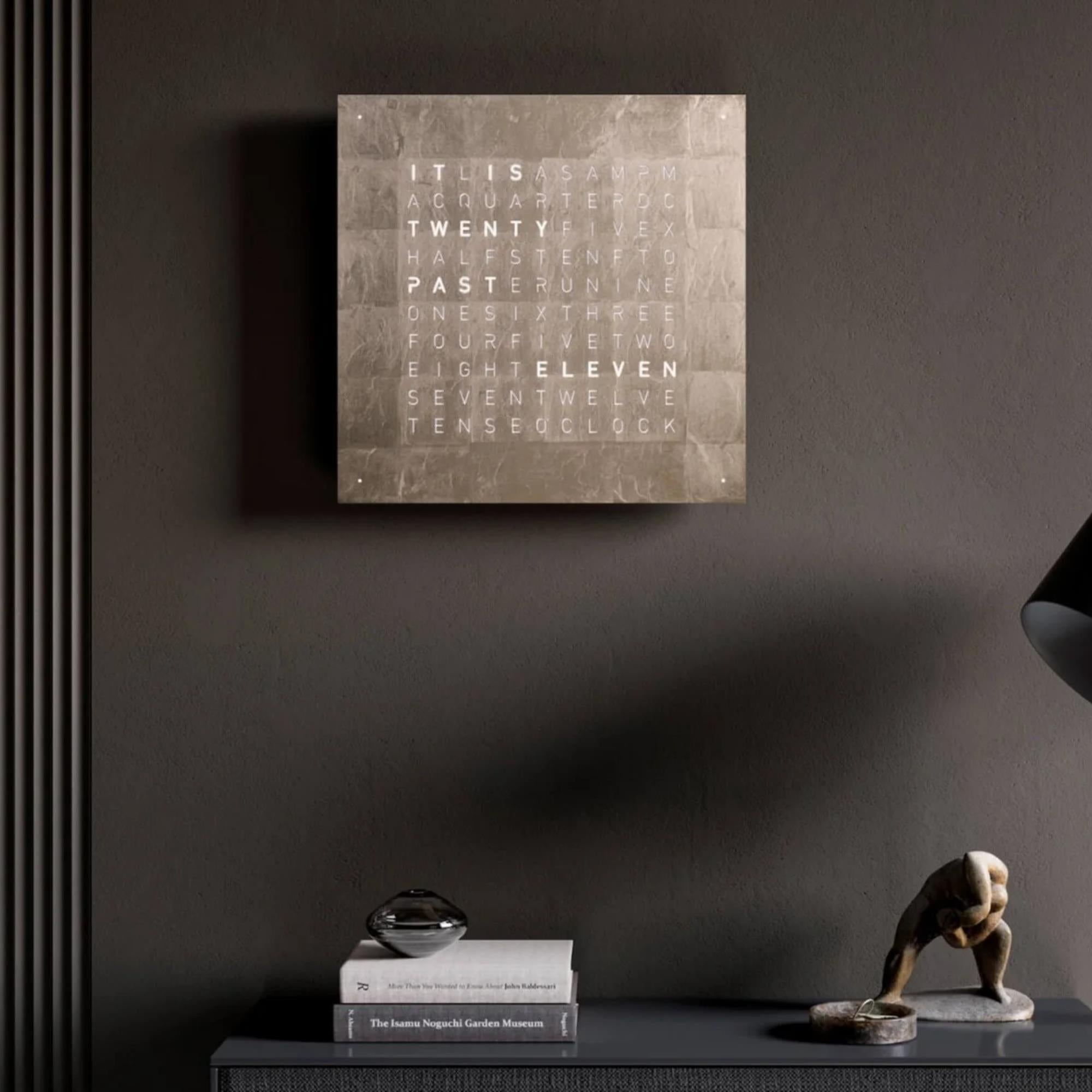 QLOCKTWO Earth 45 Universe Edition Moon Gold English Wall Table Clock QT4ENMG-UK