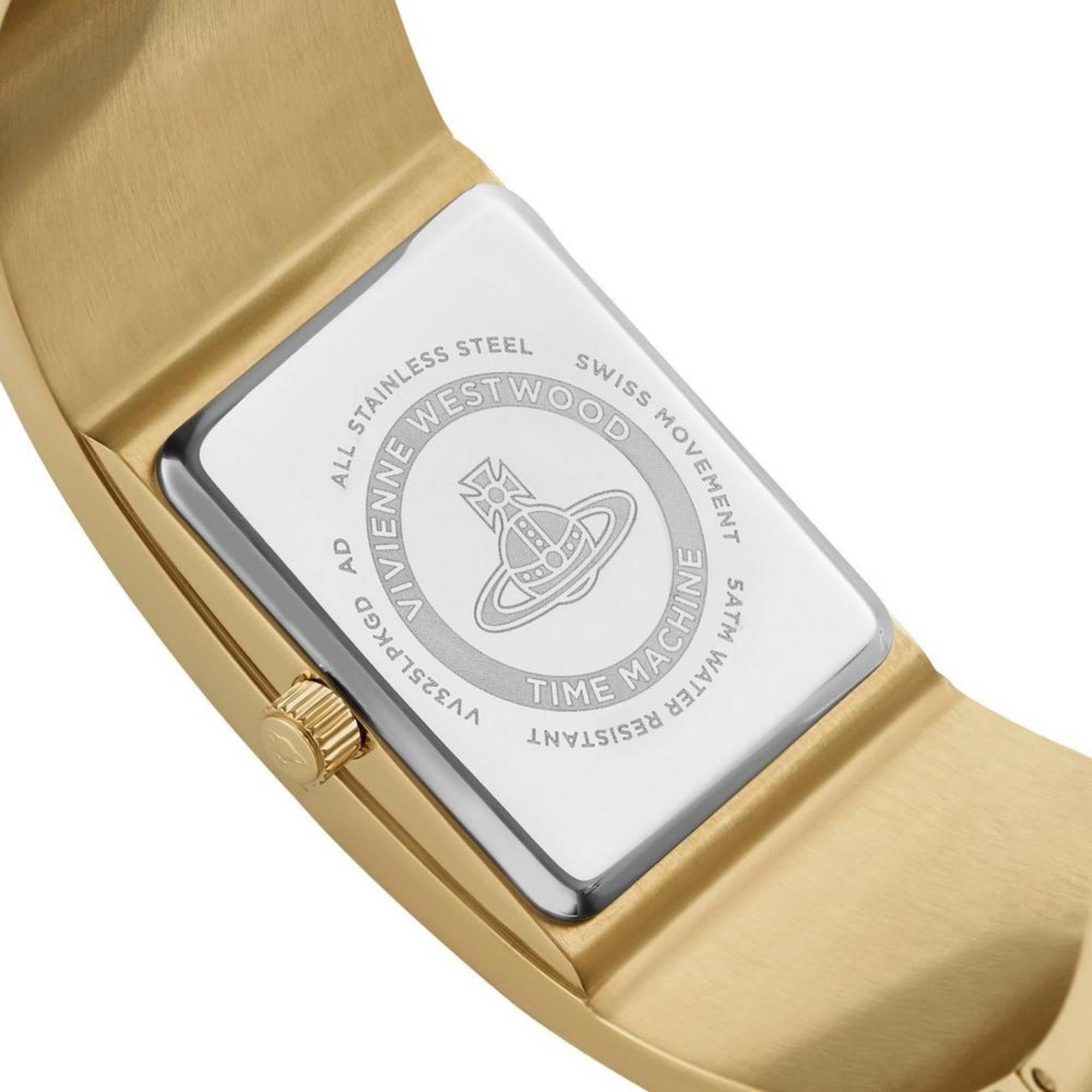 Vivienne Westwood Belvoir 25mm Gold Tone Dial Steel Ladies Quartz Watch VV325LPKGD