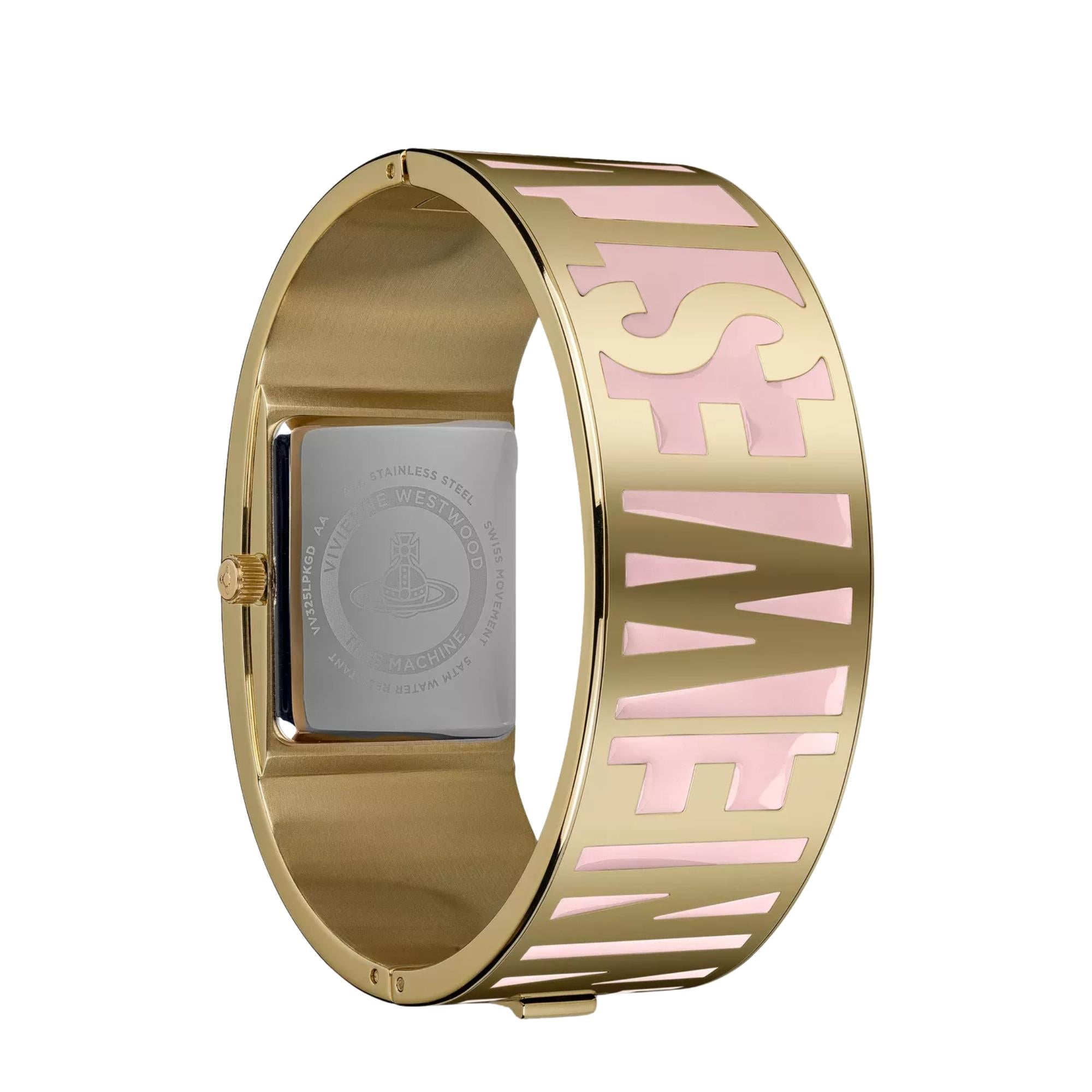 Vivienne Westwood Belvoir 25mm Gold Tone Dial Steel Ladies Quartz Watch VV325LPKGD