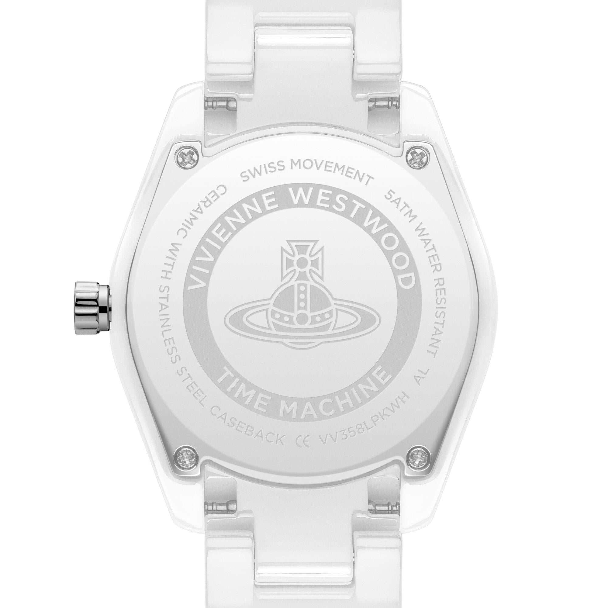 Vivienne Westwood Fenchurch Ceramica 29mm Pink Dial Ceramic Ladies Quartz Watch VV358LPKWH