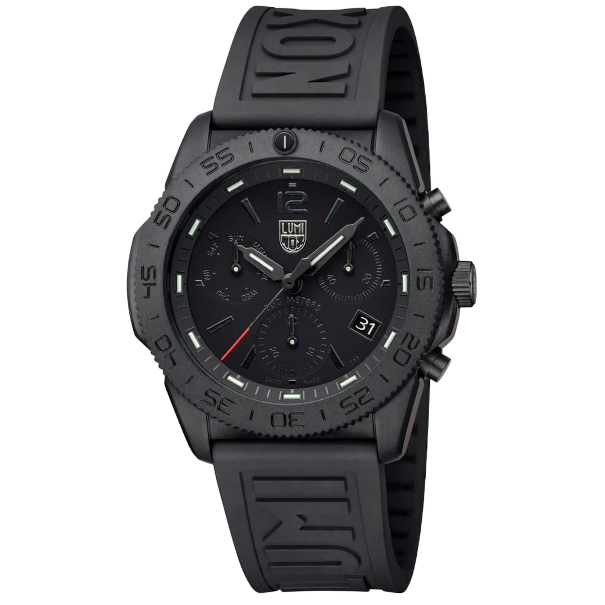 Luminox Pacific Diver 44mm Chronograph Black Dial Rubber Mens Quartz Watch XS.3141.BO.1