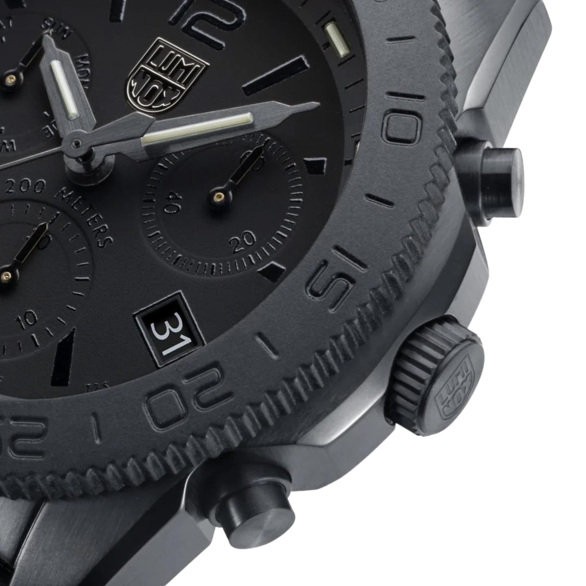 Luminox Pacific Diver 44mm Chronograph Black Dial Rubber Mens Quartz Watch XS.3141.BO.1