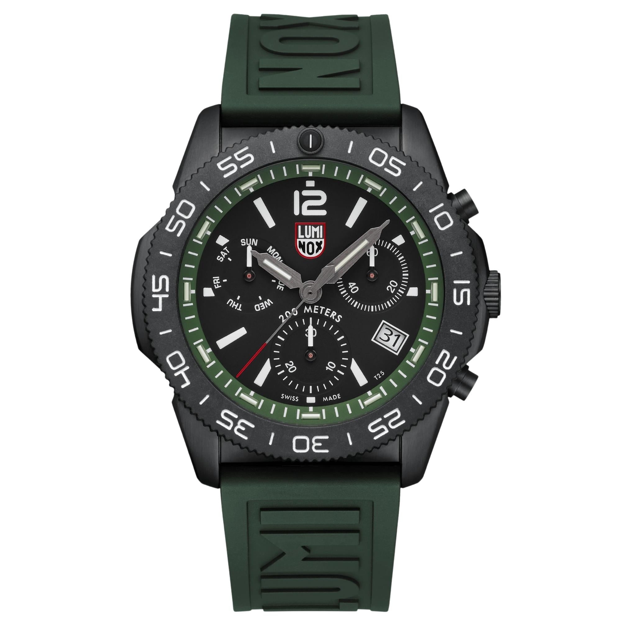 Luminox Pacific Diver 44mm Chronograph Black Dial Rubber Mens Quartz Watch XS.3147