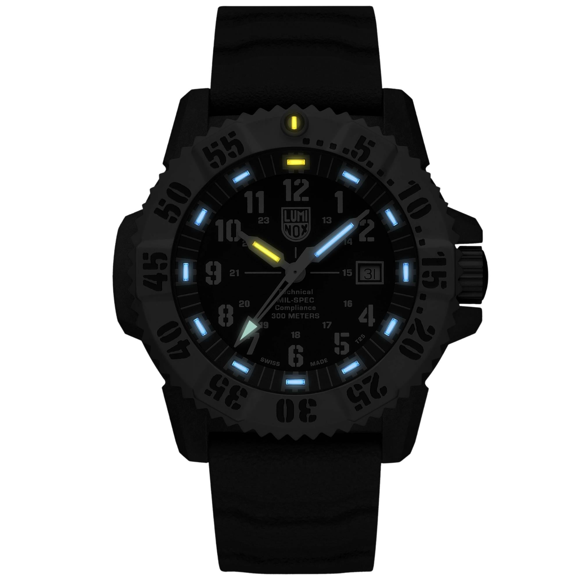 Luminox MIL-SPEC Inspired 46mm Titanium Black Dial Rubber Mens Quartz Watch XL.3351.2
