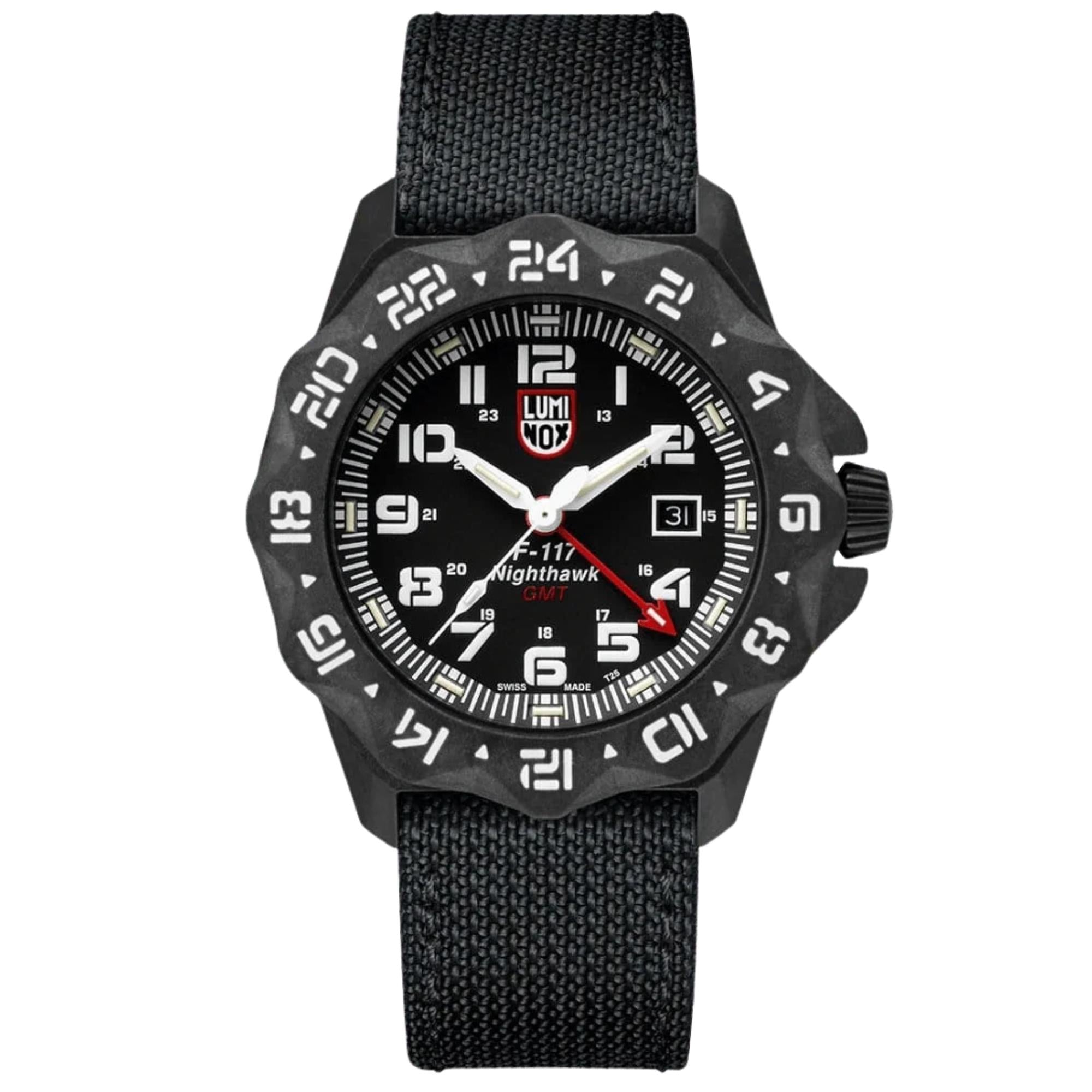 Luminox F-117 Nighthawk 44mm Black Dial Kevlar Mens Quartz Watch XA.6441