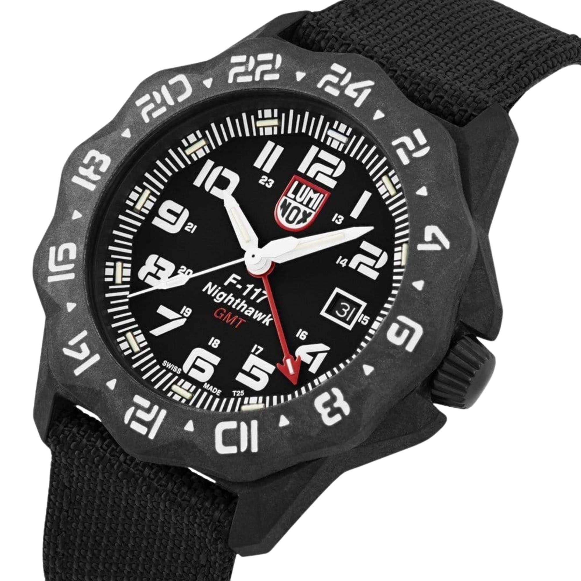 Luminox F-117 Nighthawk 44mm Black Dial Kevlar Mens Quartz Watch XA.6441