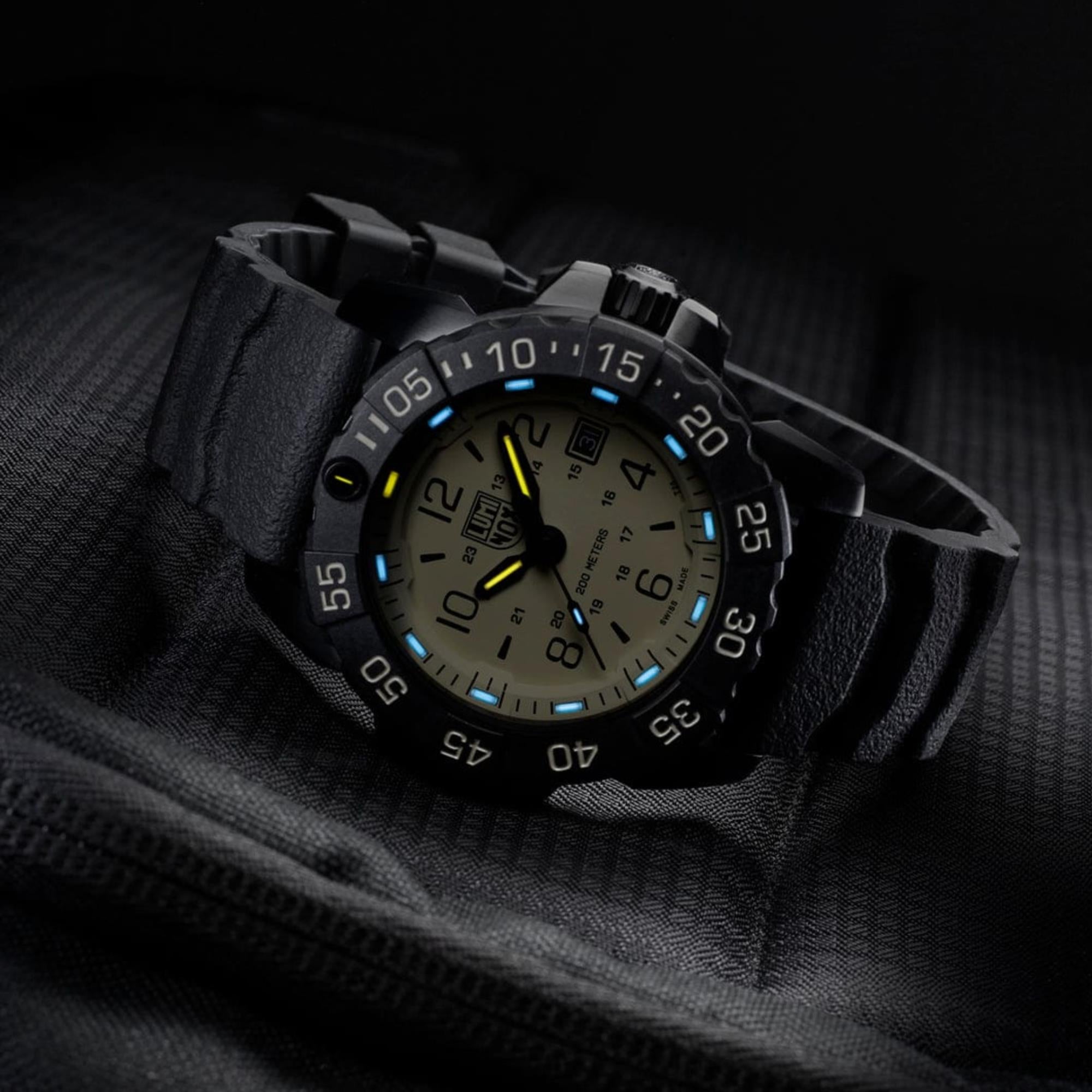 Luminox Navy SEAL Foundation 45mm Sand-Coloured Dial Rubber Mens Quartz Watch XS.3251.CBNSF.SET