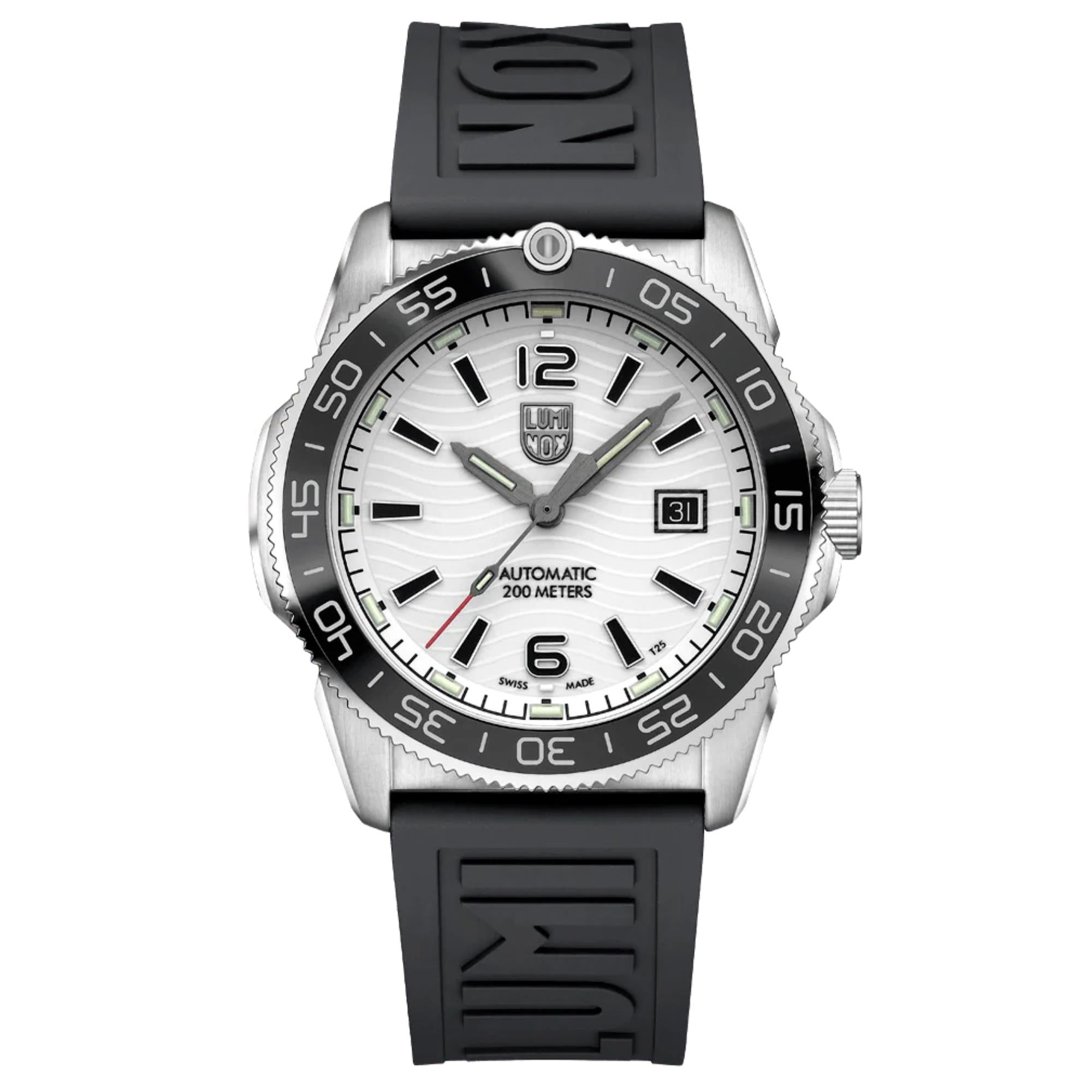 Luminox Pacific Diver 42mm Midnight Mariner White Dial Rubber Mens Automatic Watch XS.3101.H