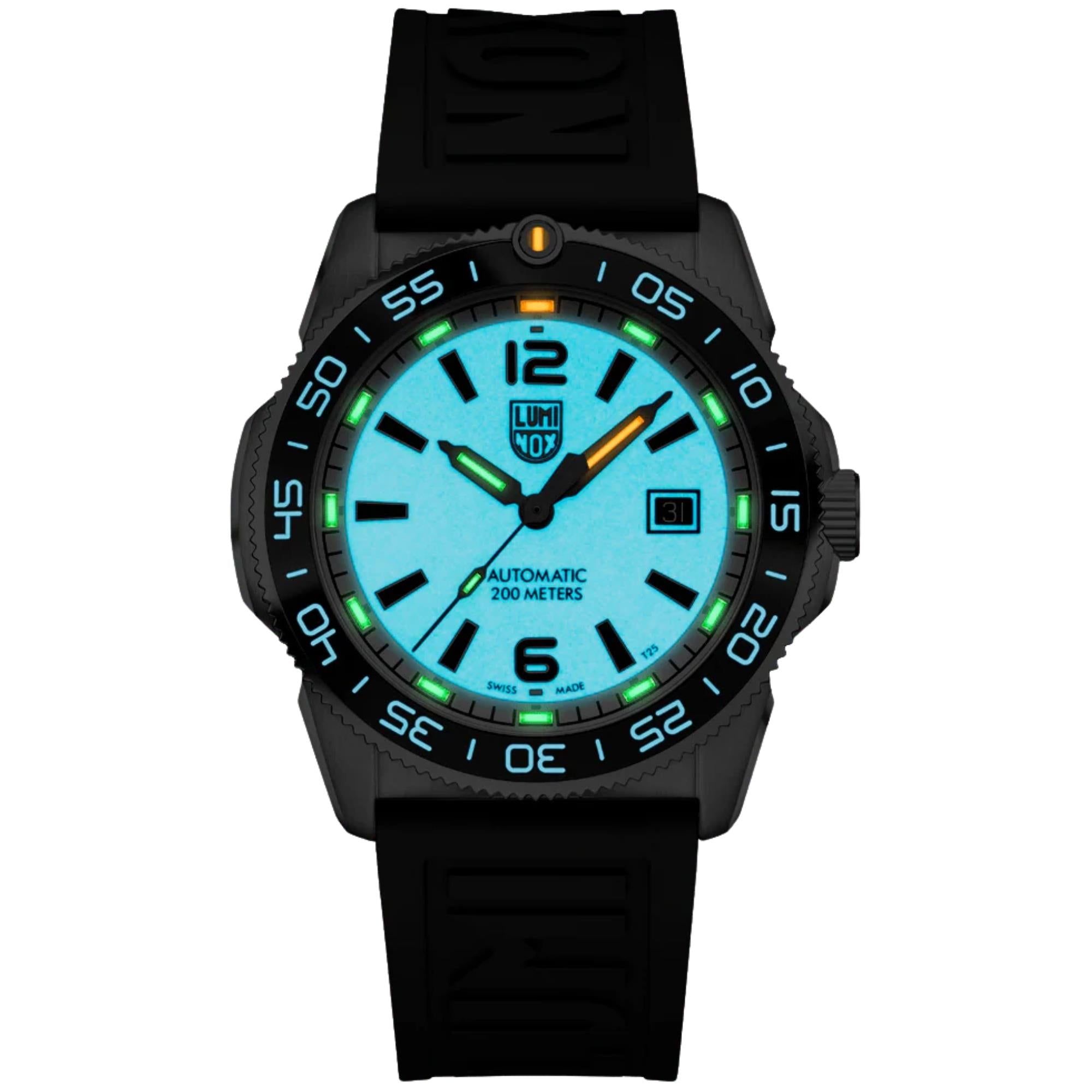 Luminox Pacific Diver 42mm Midnight Mariner White Dial Rubber Mens Automatic Watch XS.3101.H