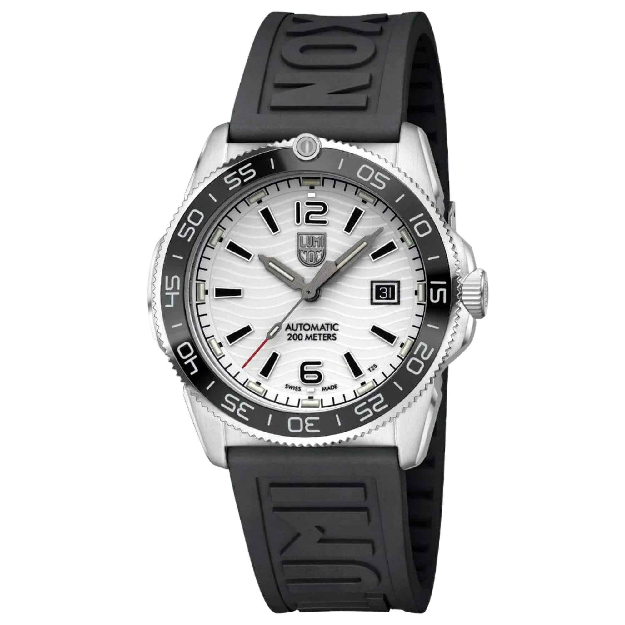 Luminox Pacific Diver 42mm Midnight Mariner White Dial Rubber Mens Automatic Watch XS.3101.H