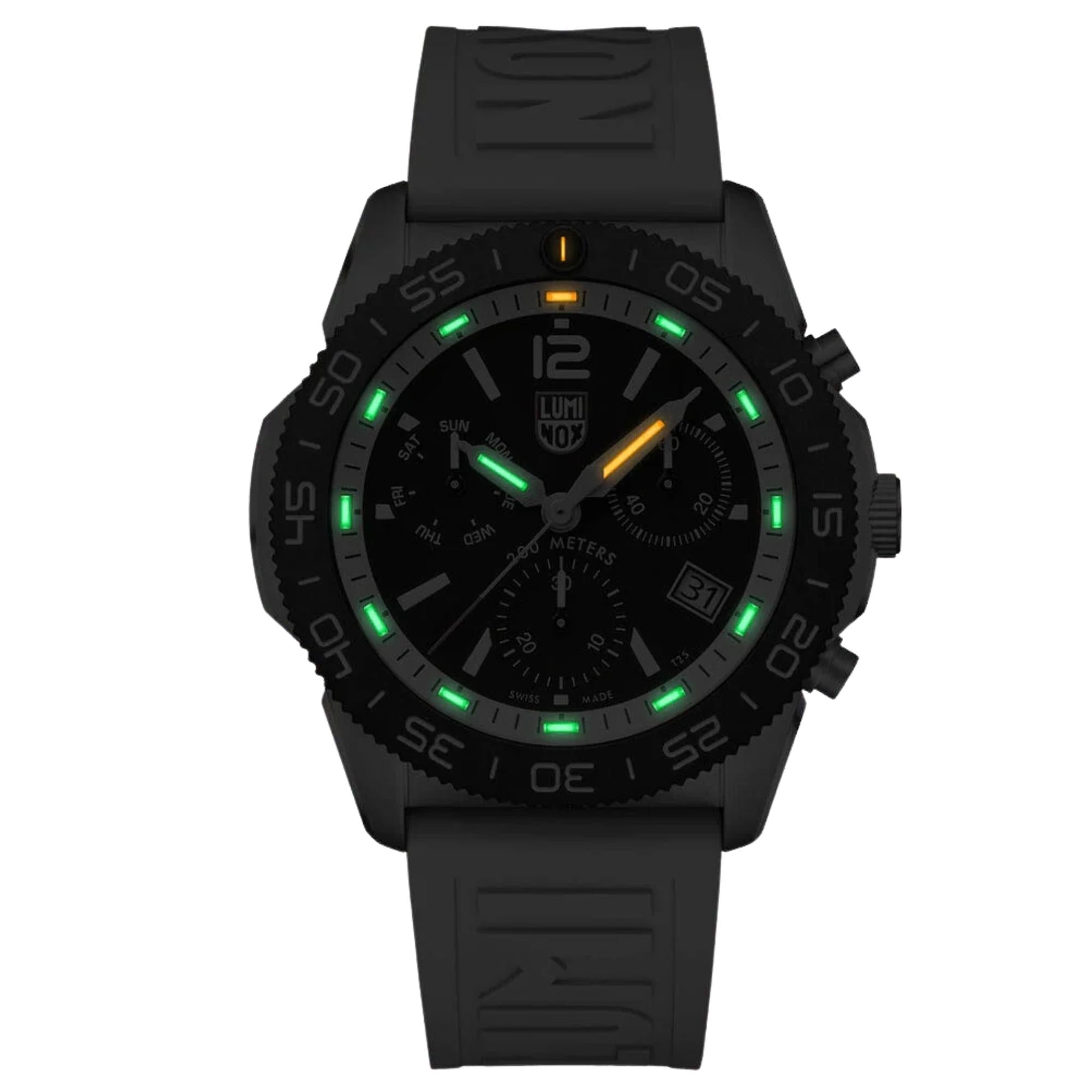 Luminox Pacific Diver 44mm Chronograph Black Dial Rubber Mens Quartz Watch XS.3141