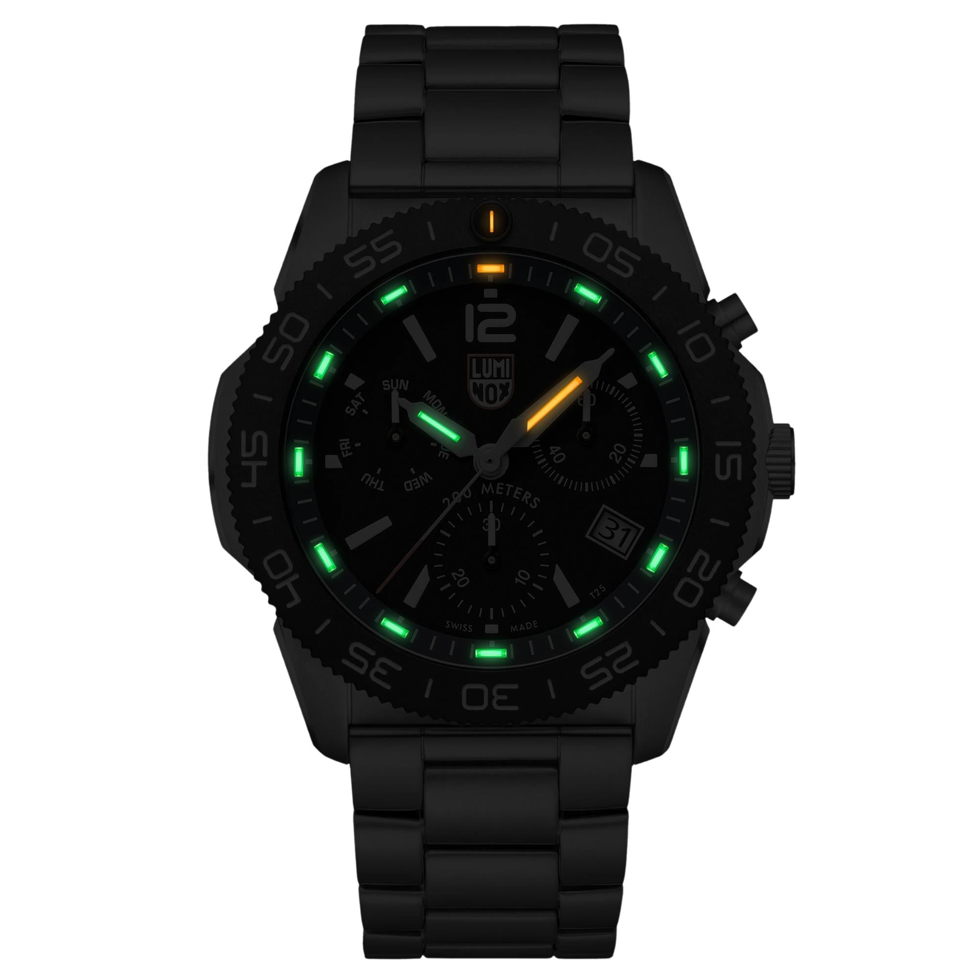 Luminox Pacific Diver 44mm Chronograph Black Dial Steel Mens Quartz Watch XS.3143.M