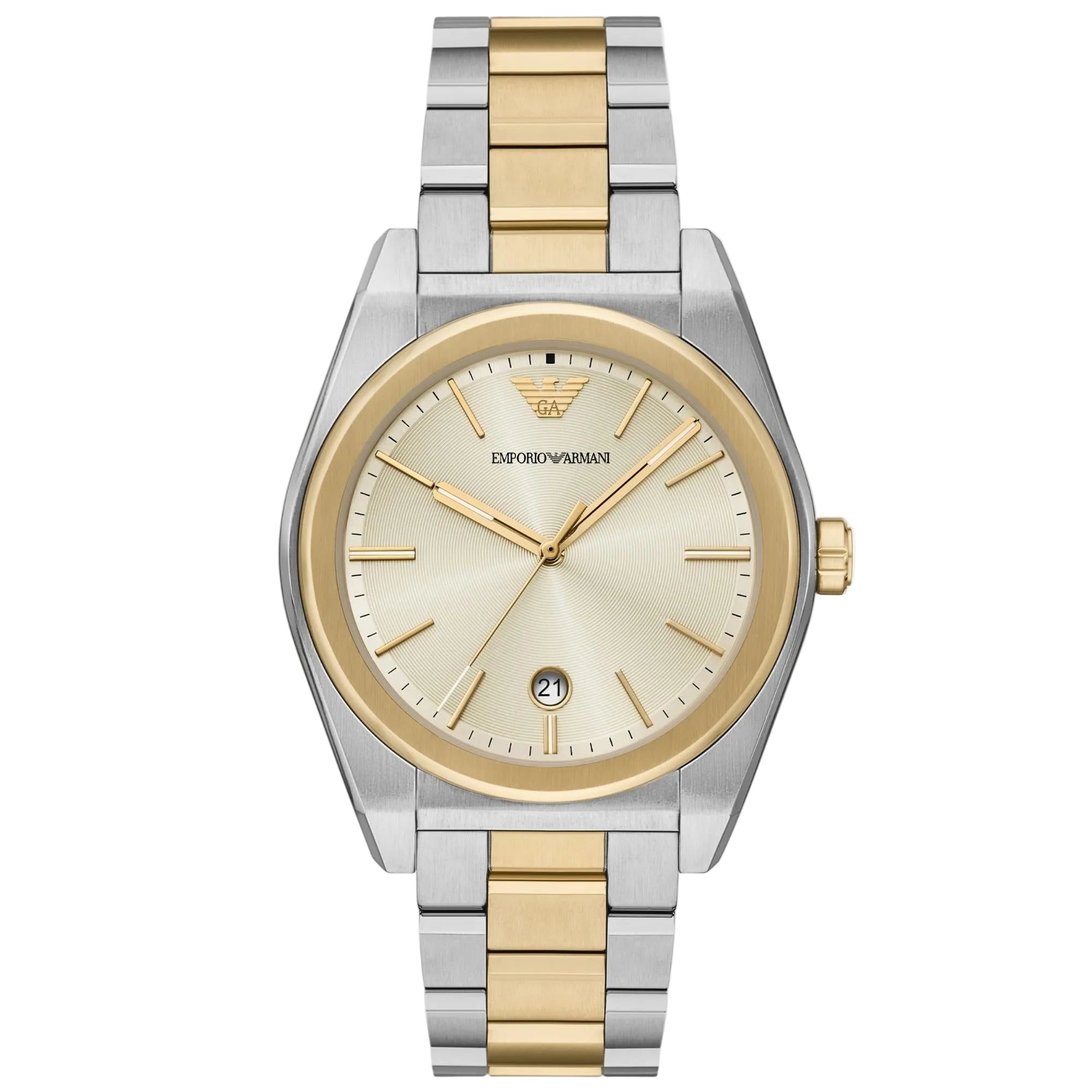 Emporio Armani Federico 41mm AR11716 cream dial front view