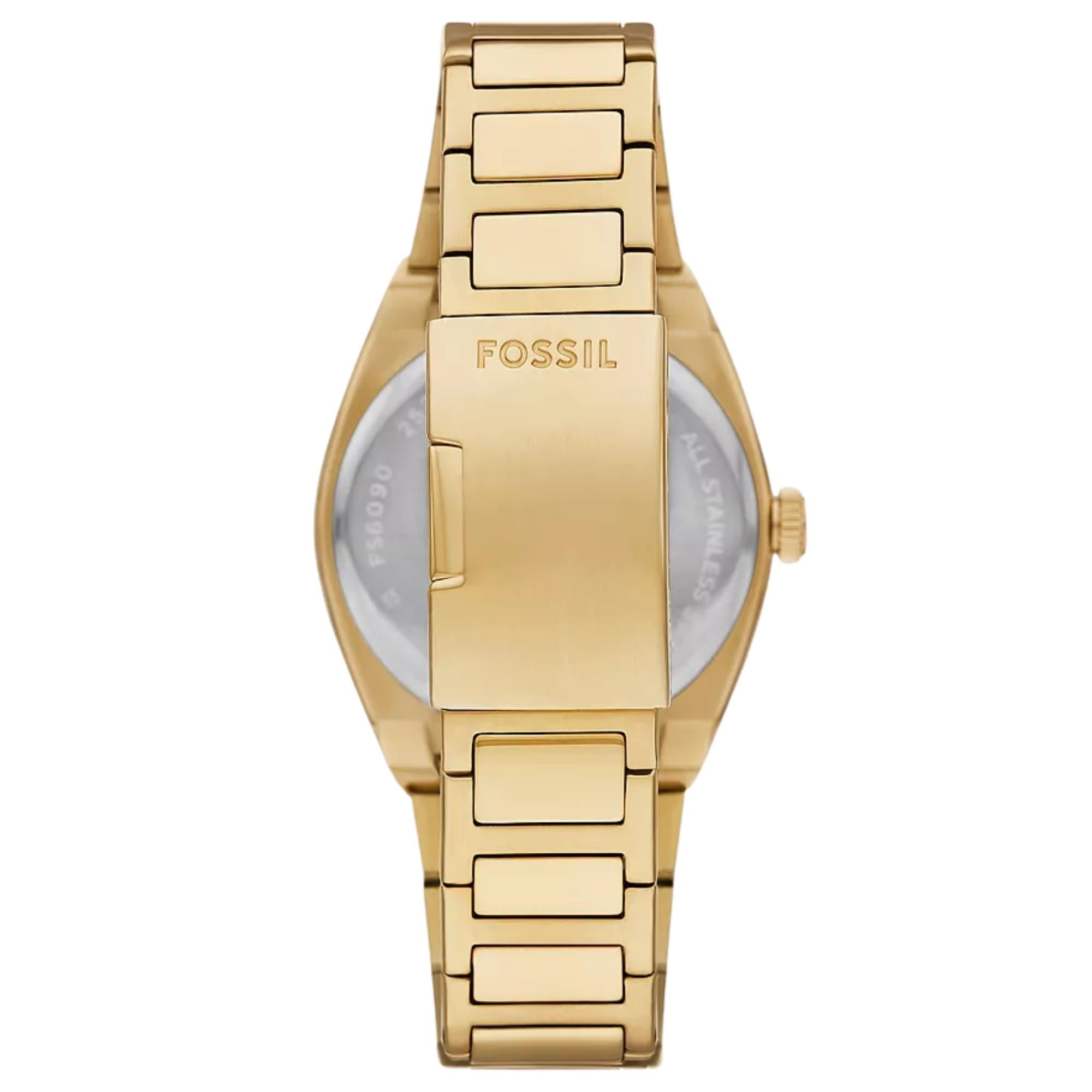 Fossil Everett 42mm Green Dial Steel Mens Quartz Watch FS6090