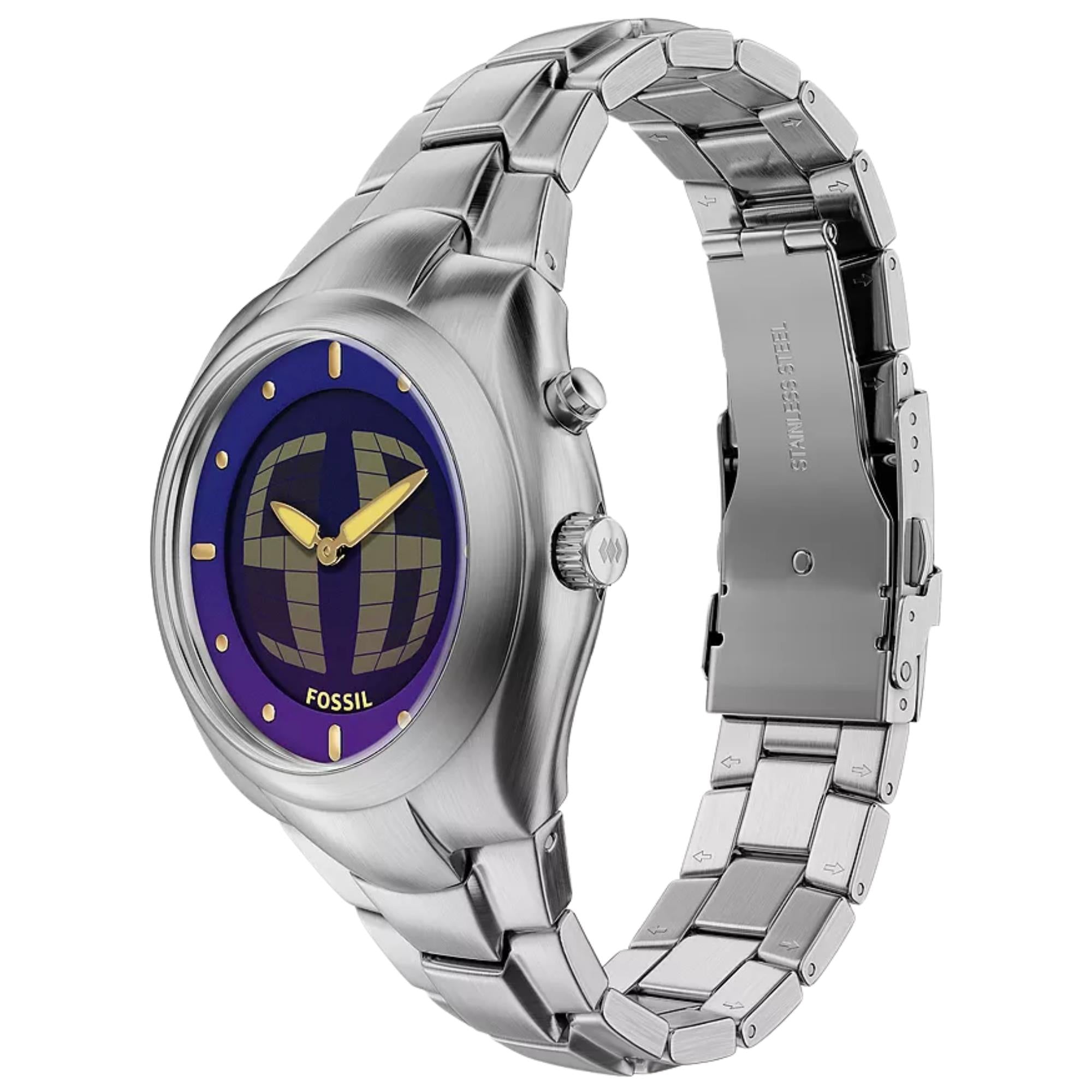 Fossil Y2K Big Tic 40mm Limited Edition Digital Steel Quartz Watch LE1228