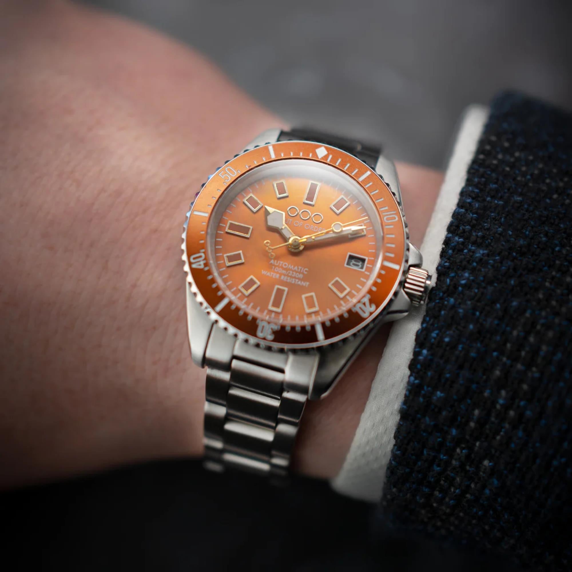 Out of Order Casanova 38mm Rialto Ember Mother of Pearl Steel Mens Automatic Watch OOO.001-38.AR