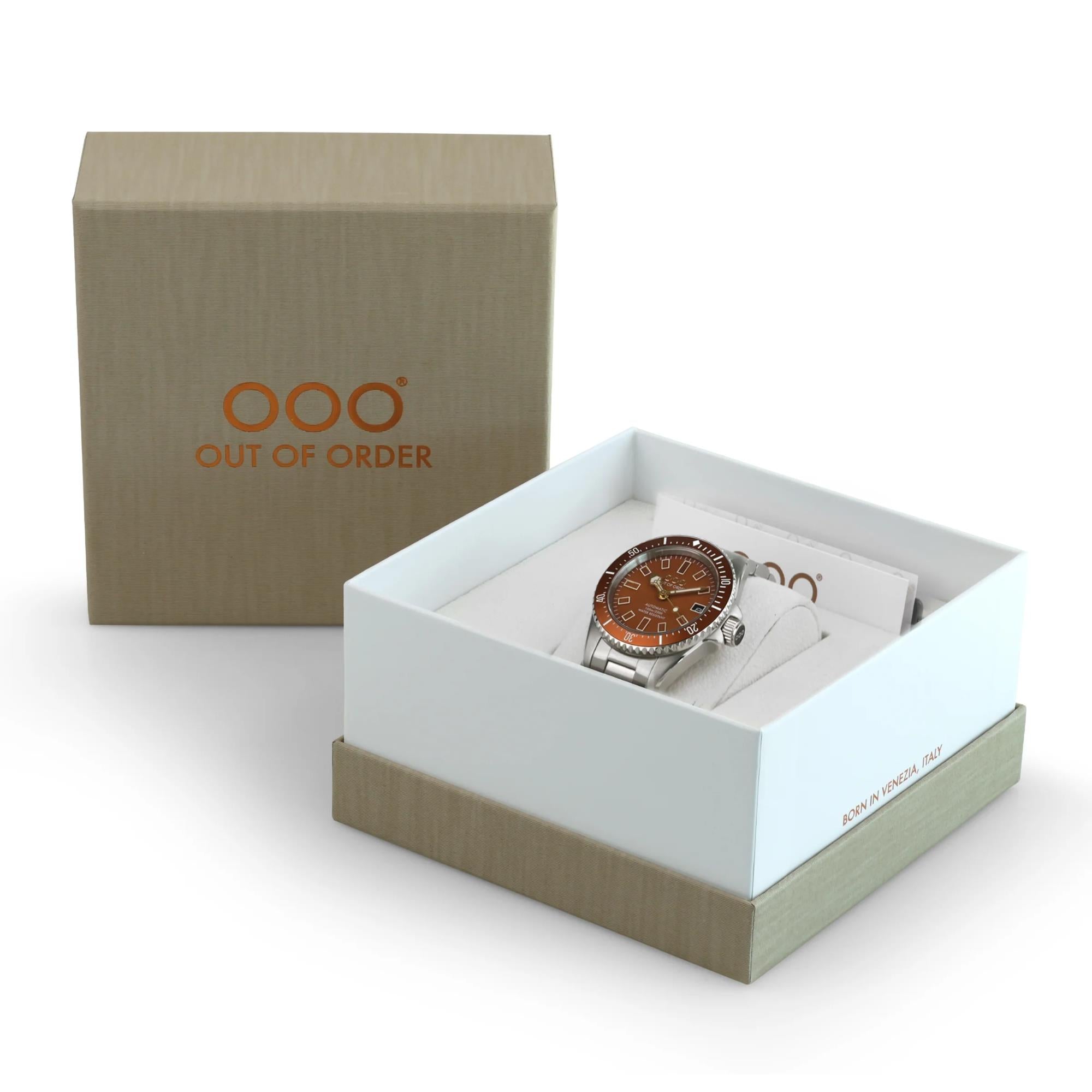 Out of Order Casanova 38mm Rialto Ember Mother of Pearl Steel Mens Automatic Watch OOO.001-38.AR