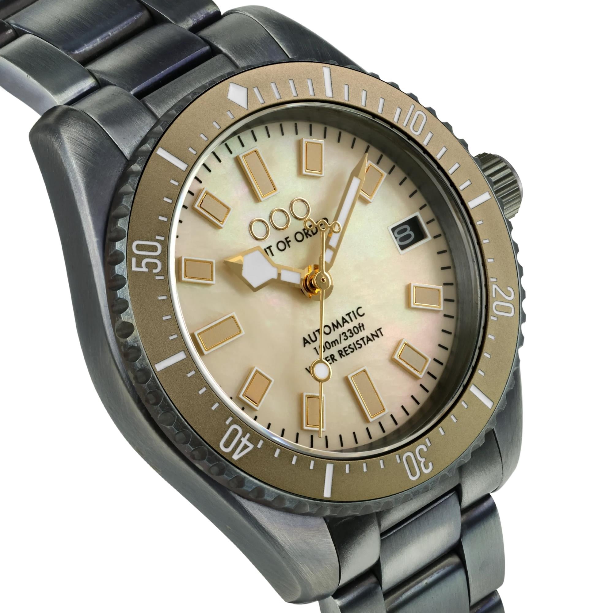 Out of Order Casanova 38mm San Marco Ivory Mother of Pearl Steel Mens Automatic Watch OOO.001-38.BE