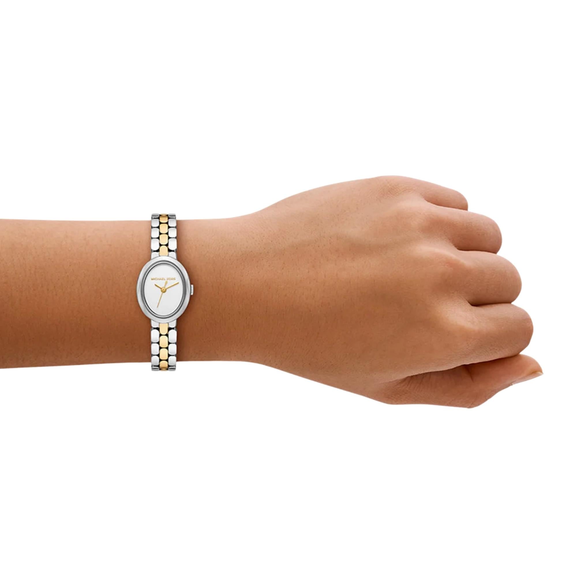 Michael Kors Maude 20.5mm White Dial Steel Ladies Quartz Watch MK4956