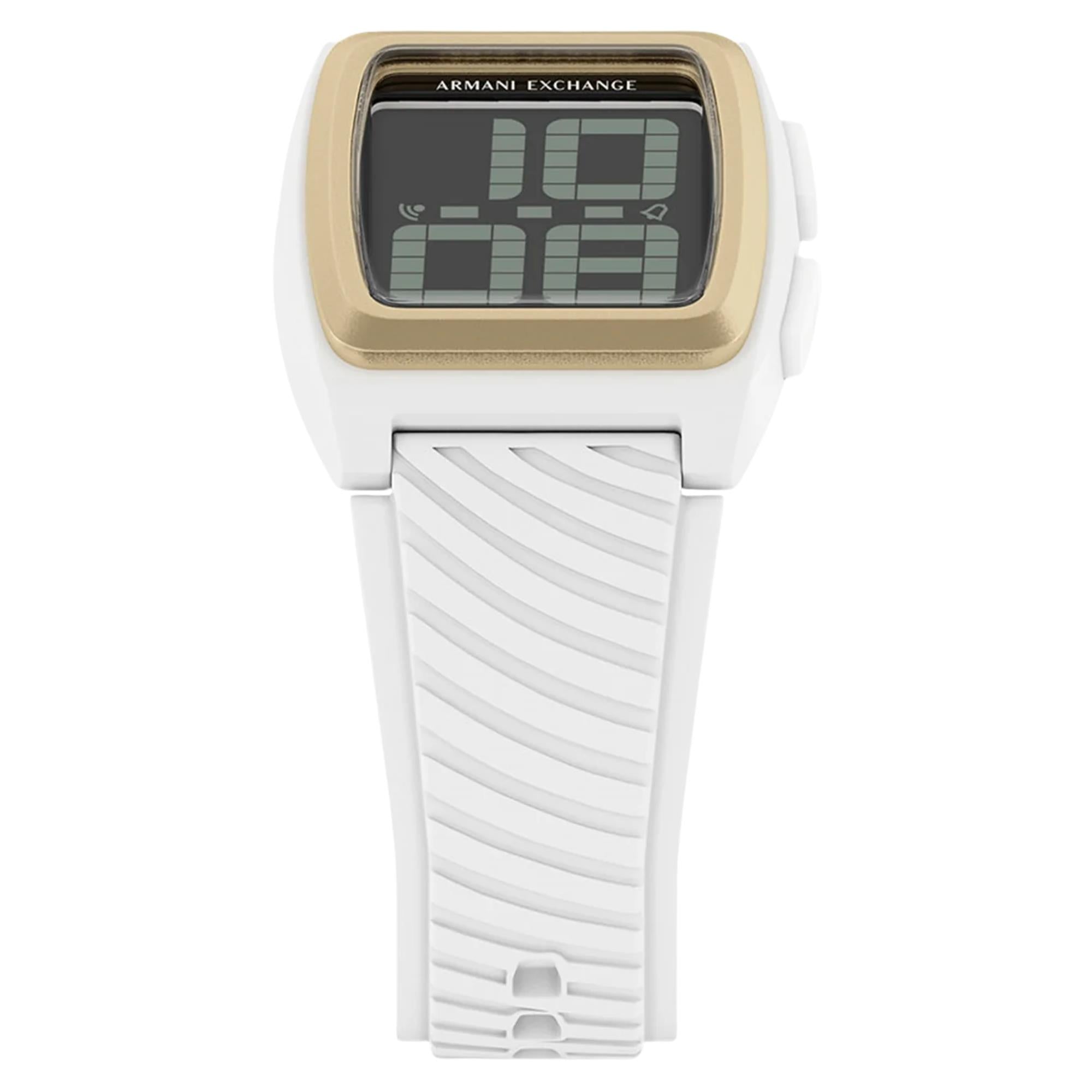 Armani Exchange Kelvin 42mm Digital Silicone Mens Quartz Watch AX2968