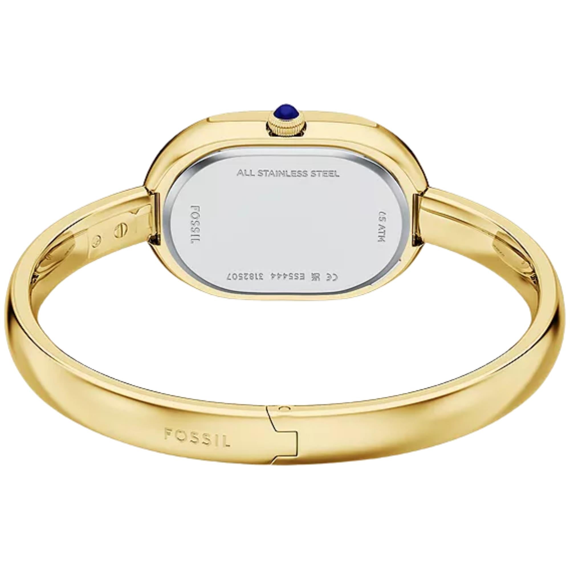 Fossil Sloan 25mm Mother of Pear Dial Steel Ladies Quartz Bangle Watch ES5444
