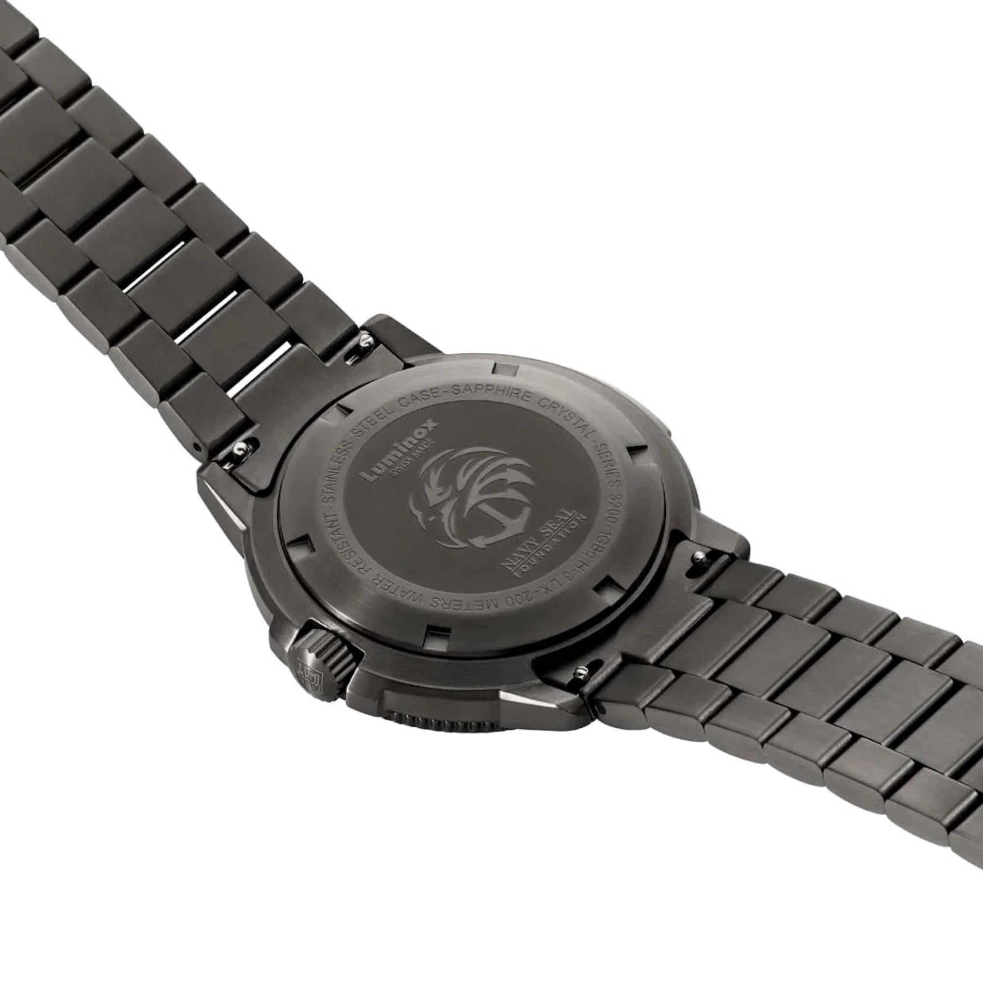 Luminox Navy Seal Foundation 43mm Black Dial Steel Mens Quartz Watch XS.3228.NSF