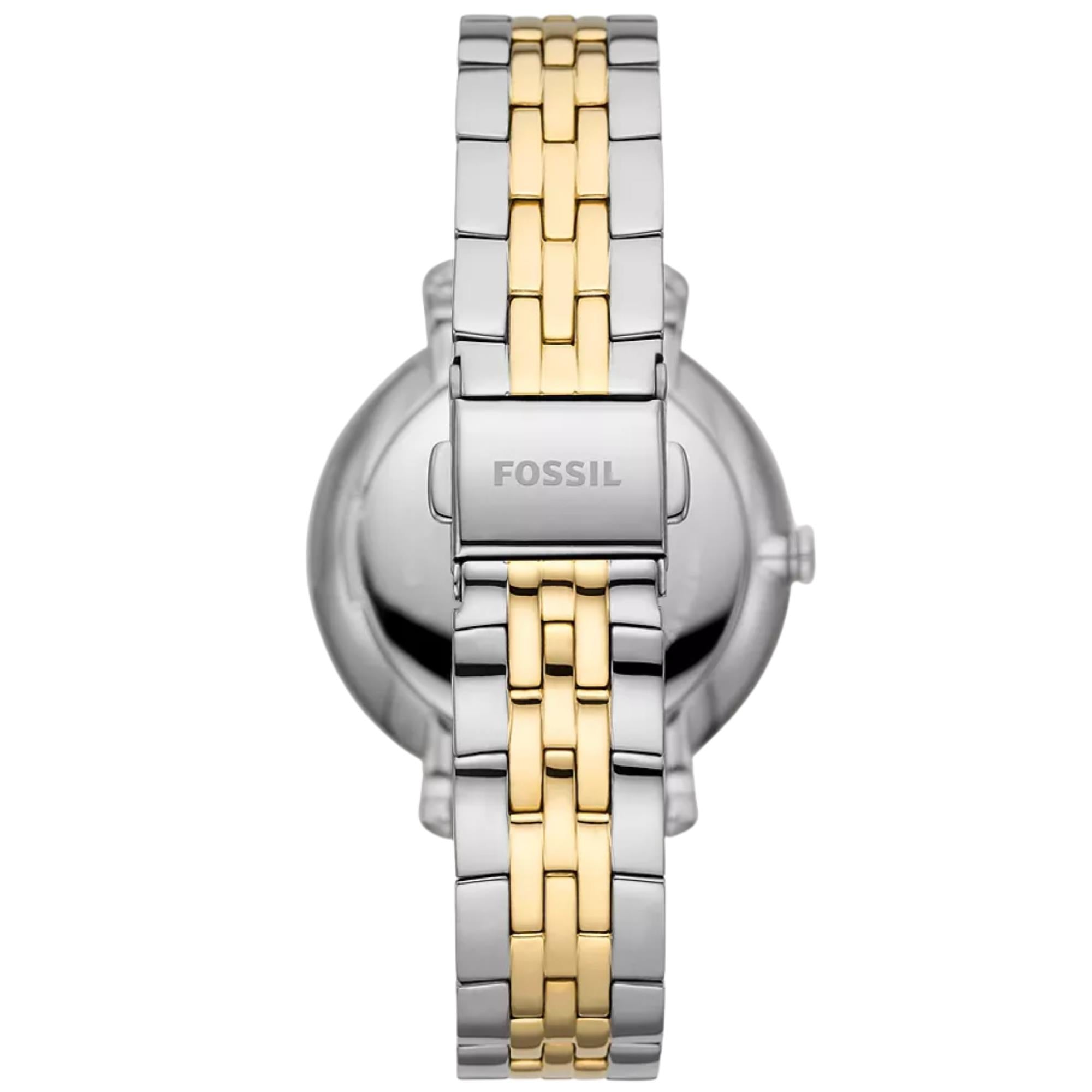 Fossil Jacqueline 36mm Sun Moon Mother Of Pearl Dial Steel Ladies Quartz Watch ES5166
