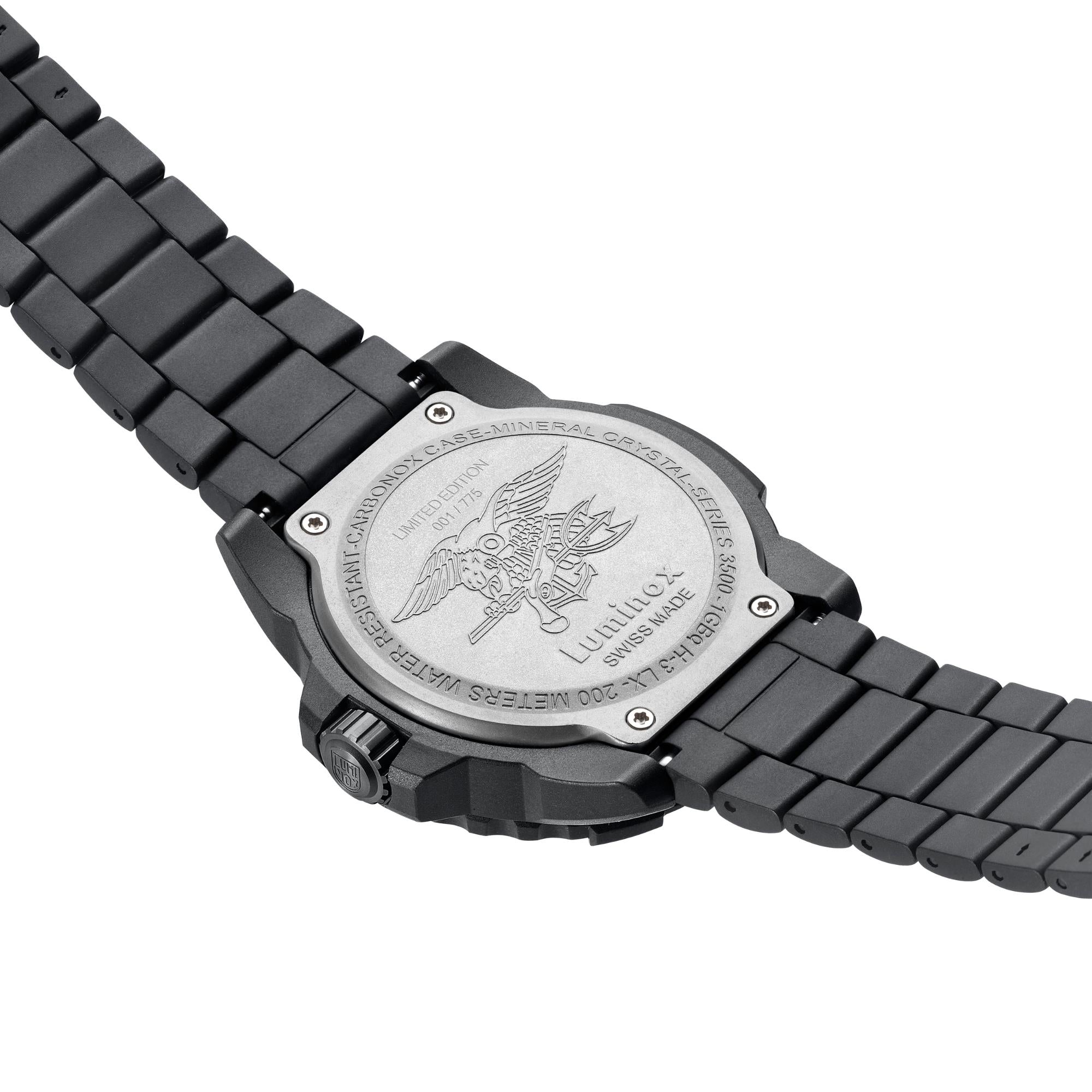 Luminox Navy SEAL 'Semper-Fortis' 45mm Limited Edition Black Dial Carbonox Mens Quartz Watch XS.3515.N