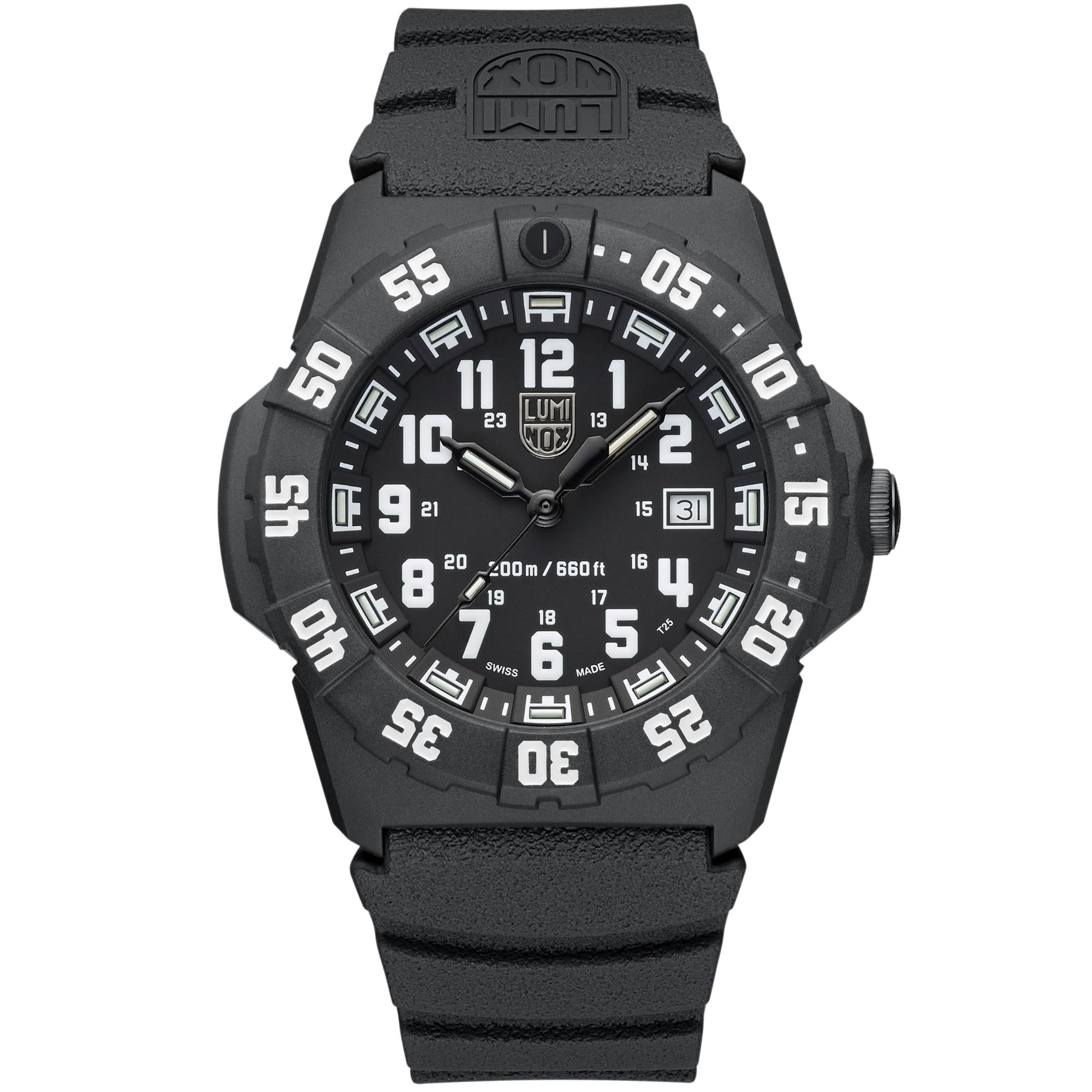 Luminox Navy SEAL 3550 Series 44mm Black Dial Rubber Mens Quartz Watch XS.3551