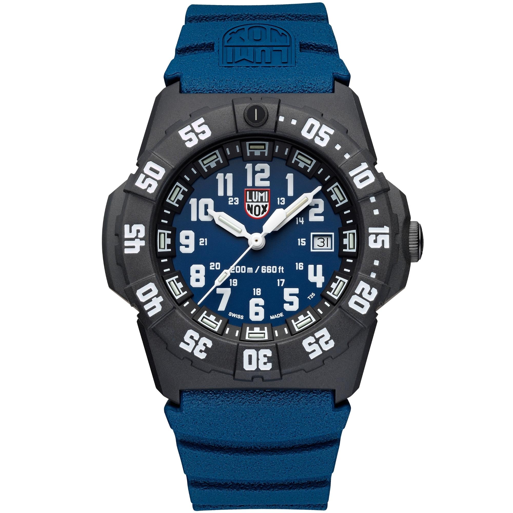 Luminox Navy SEAL 3550 Series 44mm Blue Dial Rubber Mens Quartz Watch XS.3553