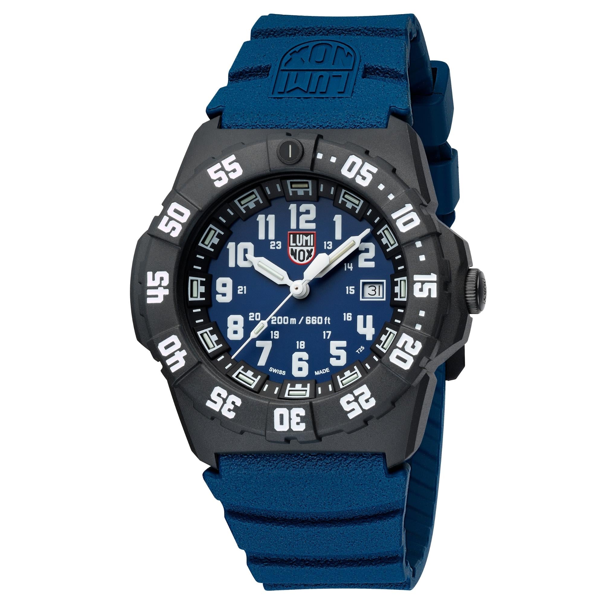 Luminox Navy SEAL 3550 Series 44mm Blue Dial Rubber Mens Quartz Watch XS.3553
