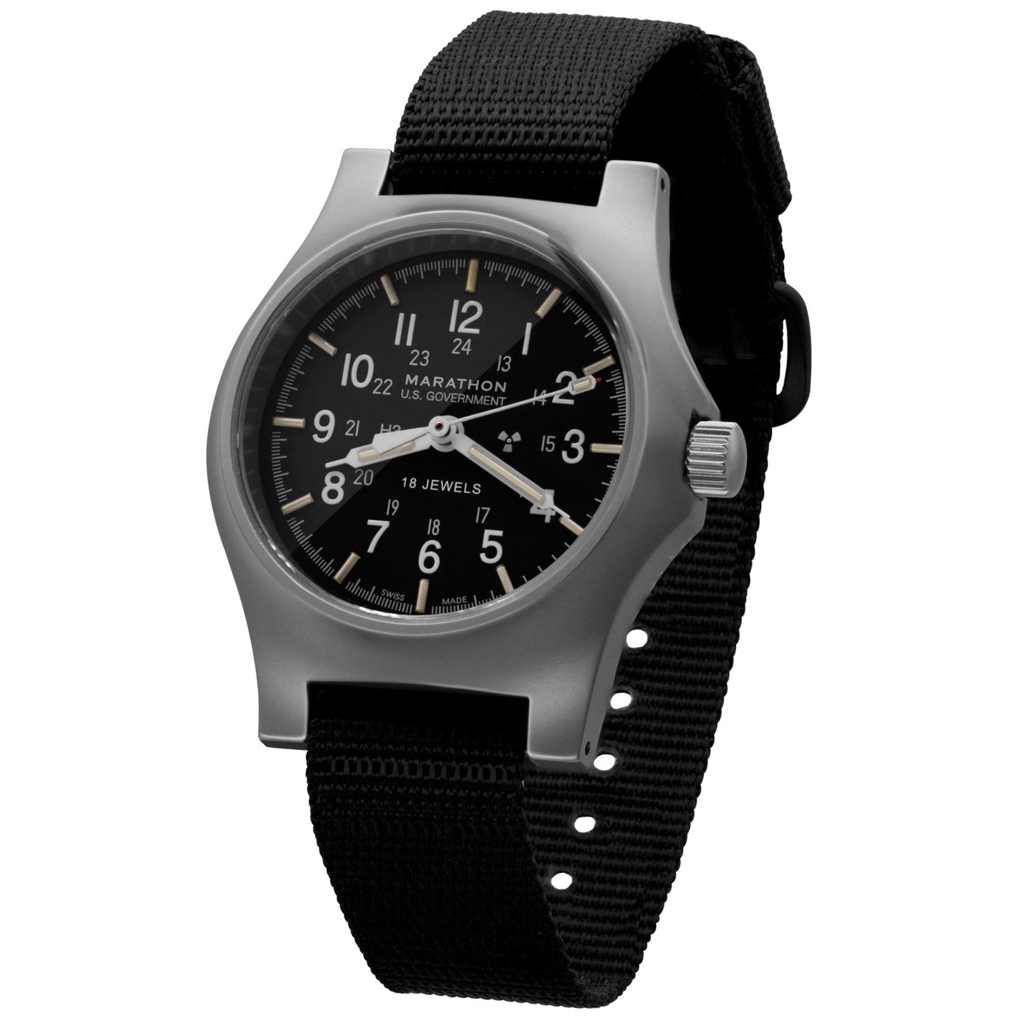 Marathon General Purpose Field 36mm Black Dial Nylon Mens Automatic Watch WW194003SS-0001