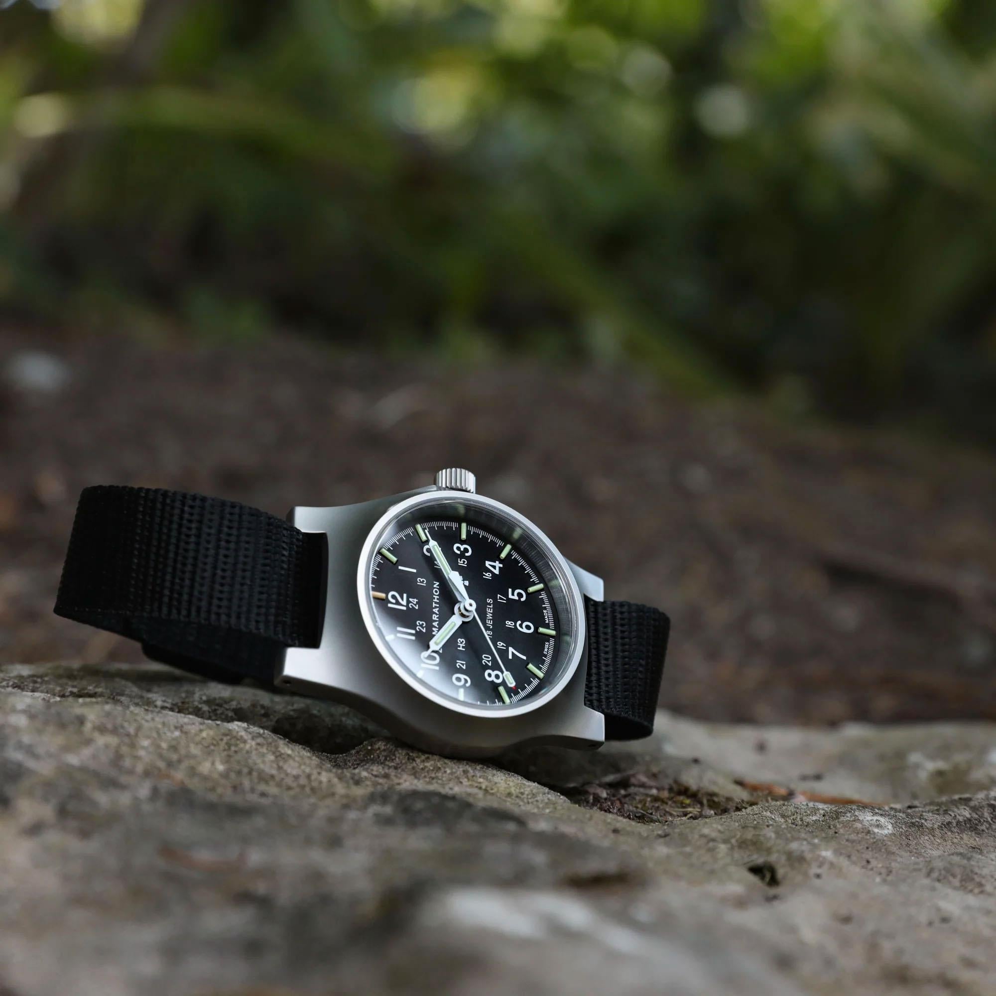 Marathon General Purpose Field 36mm Black Dial Nylon Mens Automatic Watch WW194003SS-0001