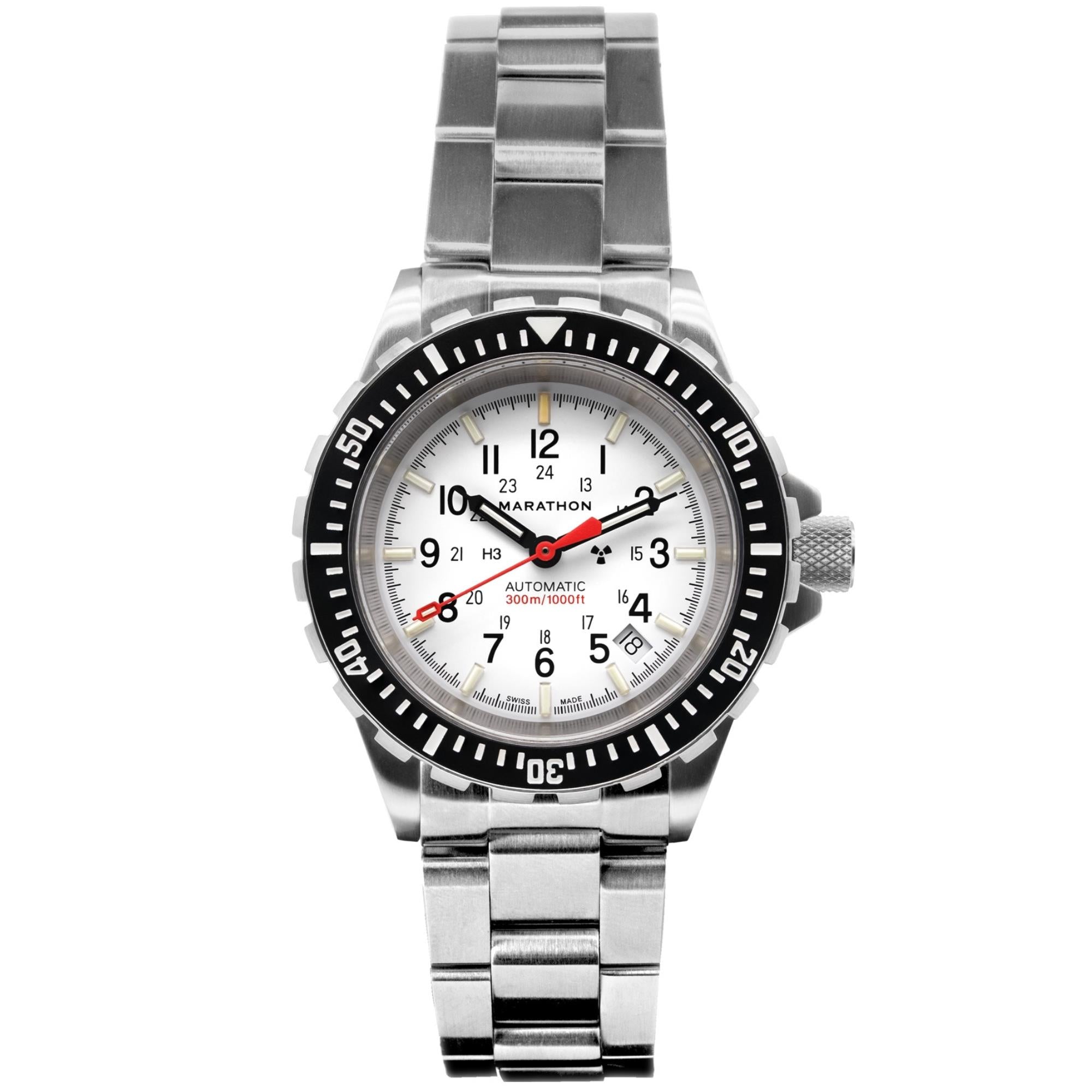 Marathon GSAR Arctic Edition 41mm White Dial Steel Mens Automatic Watch WW194006SS-0513