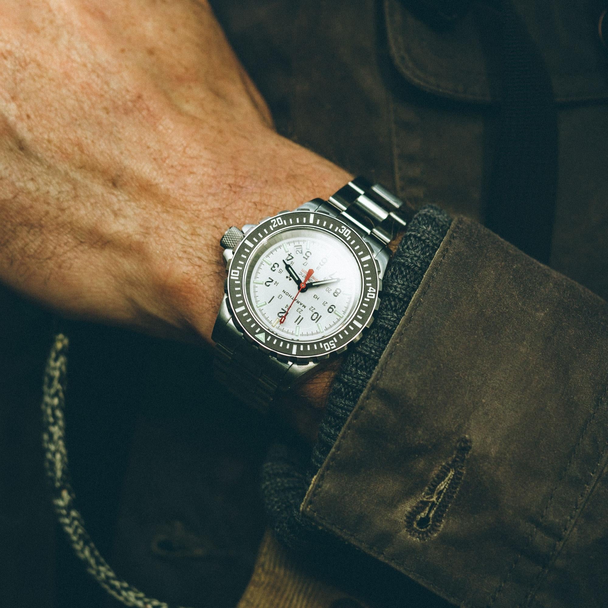 Marathon GSAR Arctic Edition 41mm White Dial Steel Mens Automatic Watch WW194006SS-0513
