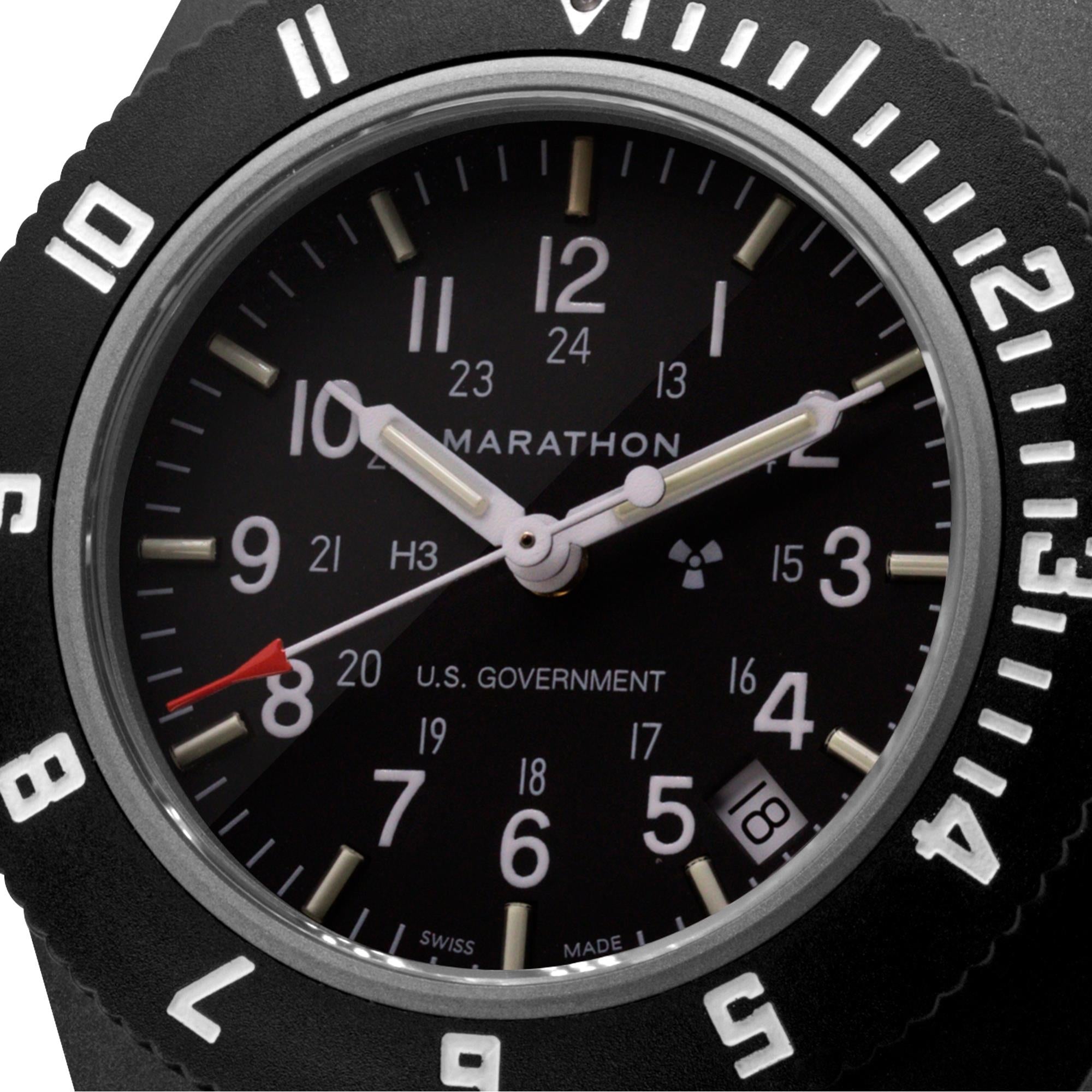 Marathon Navigator U.S. Government 41mm Black Dial Nylon Mens Quartz Watch WW194013BK-0001