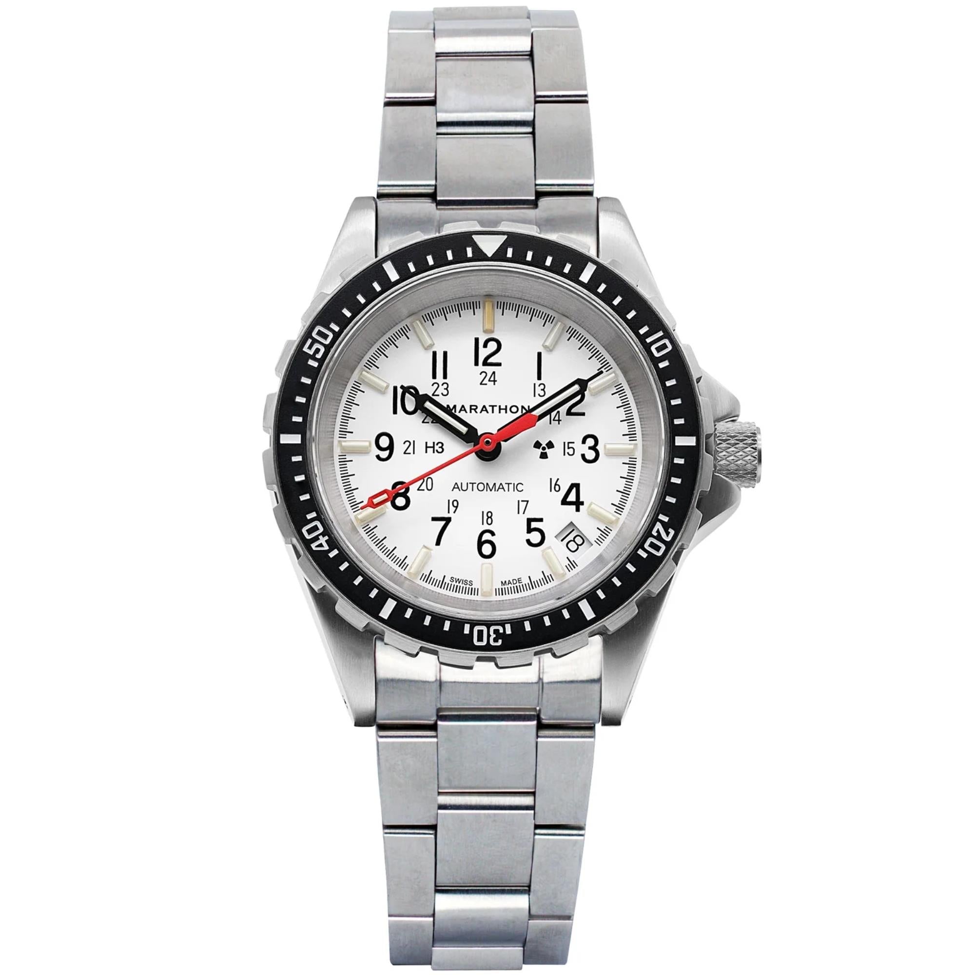 Marathon MSAR Arctic Edition 36mm White Dial Steel Mens Automatic Watch WW194026SS-0506