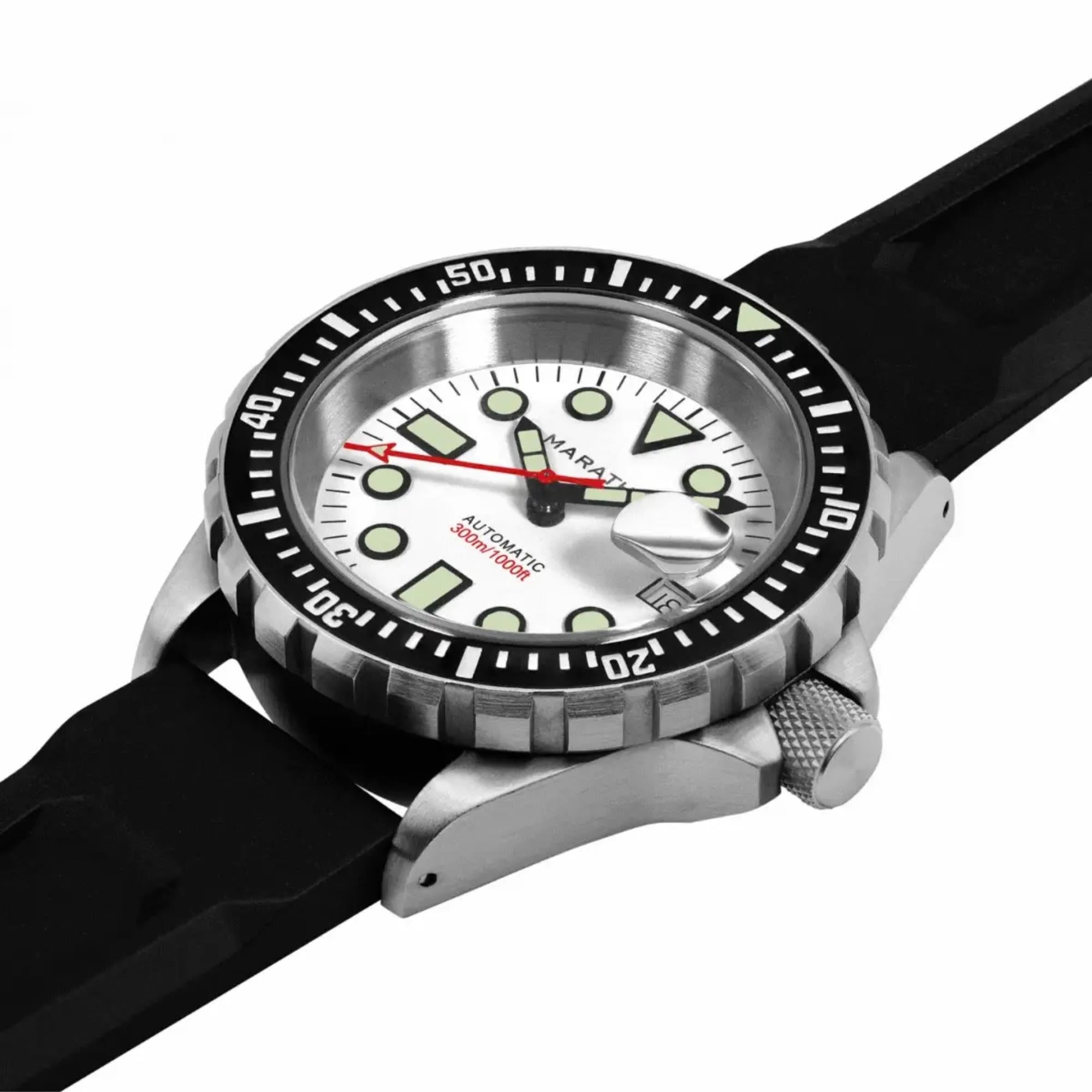 Marathon OSAR-D Arctic Original 41mm White Dial Rubber Mens Automatic Watch WW194006SS-2530