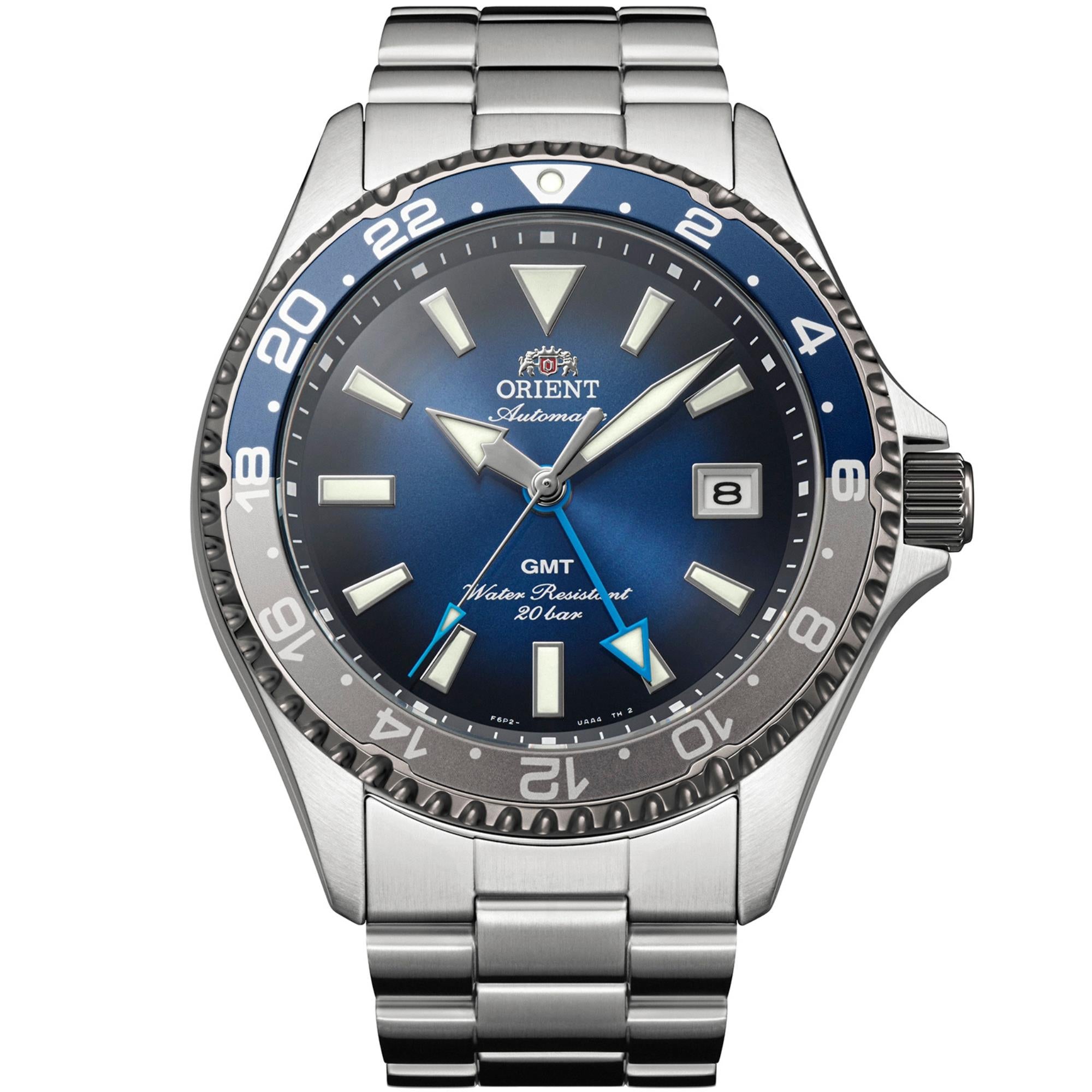 Orient Mako GMT 43mm Limited Edition Blue Dial Steel Mens Automatic Watch RA-BC0005L30B